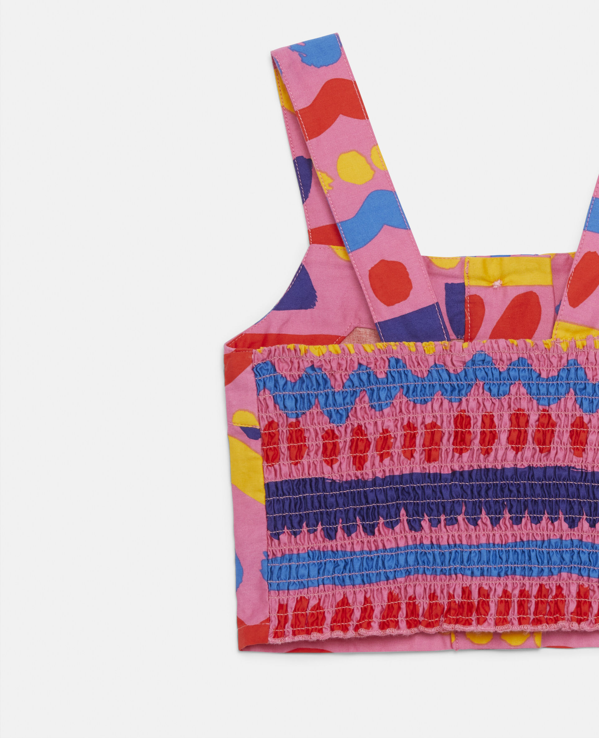 Striped Satin Cotton Top-Multicoloured-large image number 3