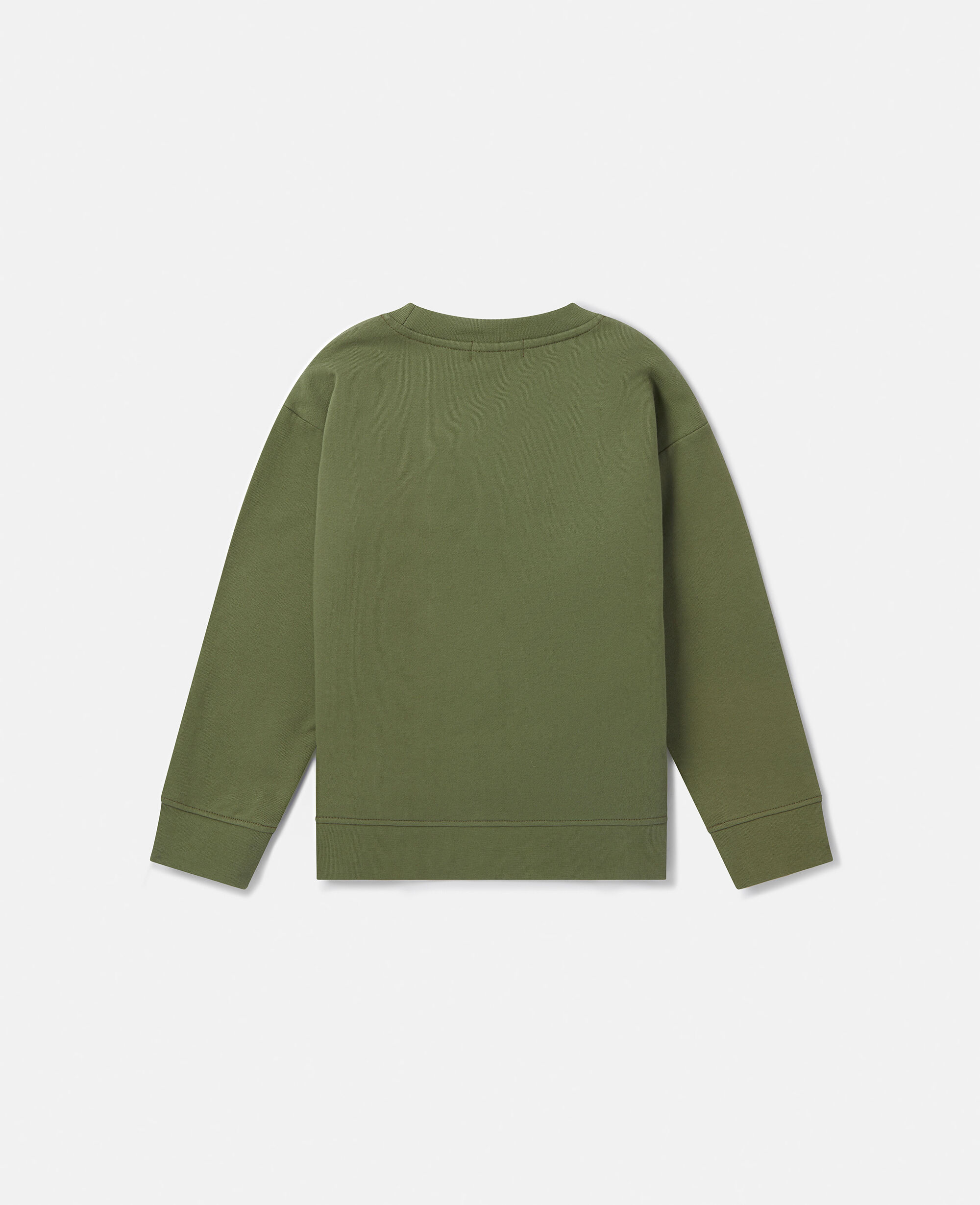 Women Green Circular Logo Embroidery Sweatshirt | Stella
