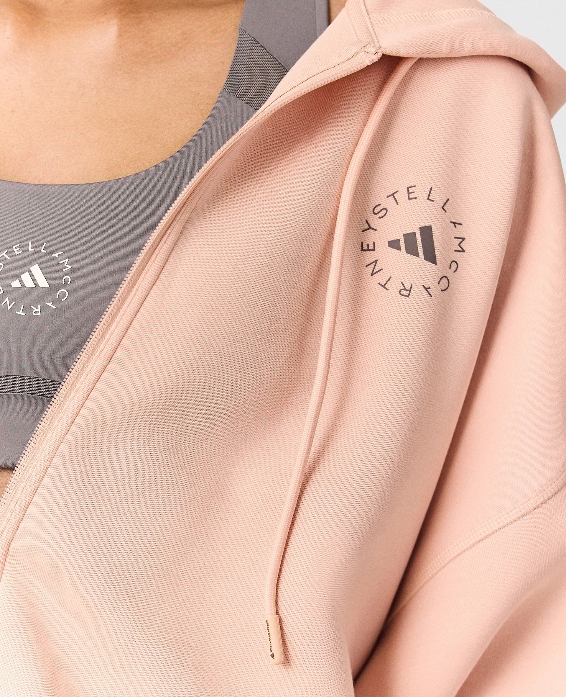 Logo Cropped Hoodie-Beige-large Logo Cropped Hoodie-Beige-large image number 3