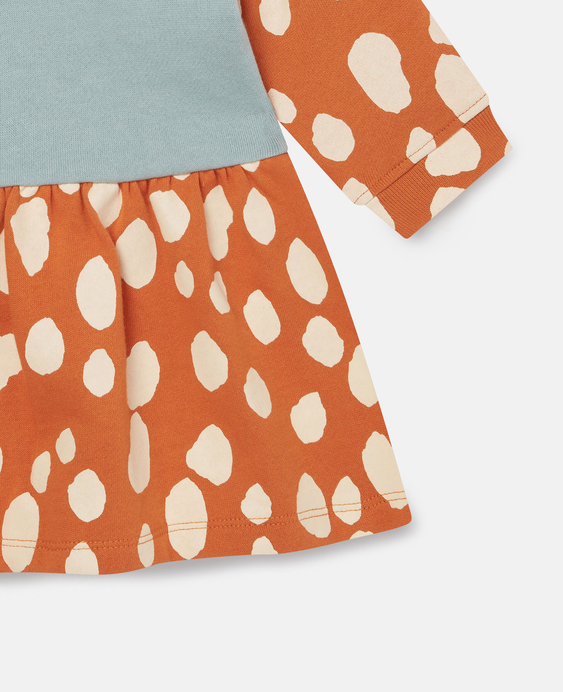 Robe en molleton de coton a imprime cerf-Orange-large image number 3
