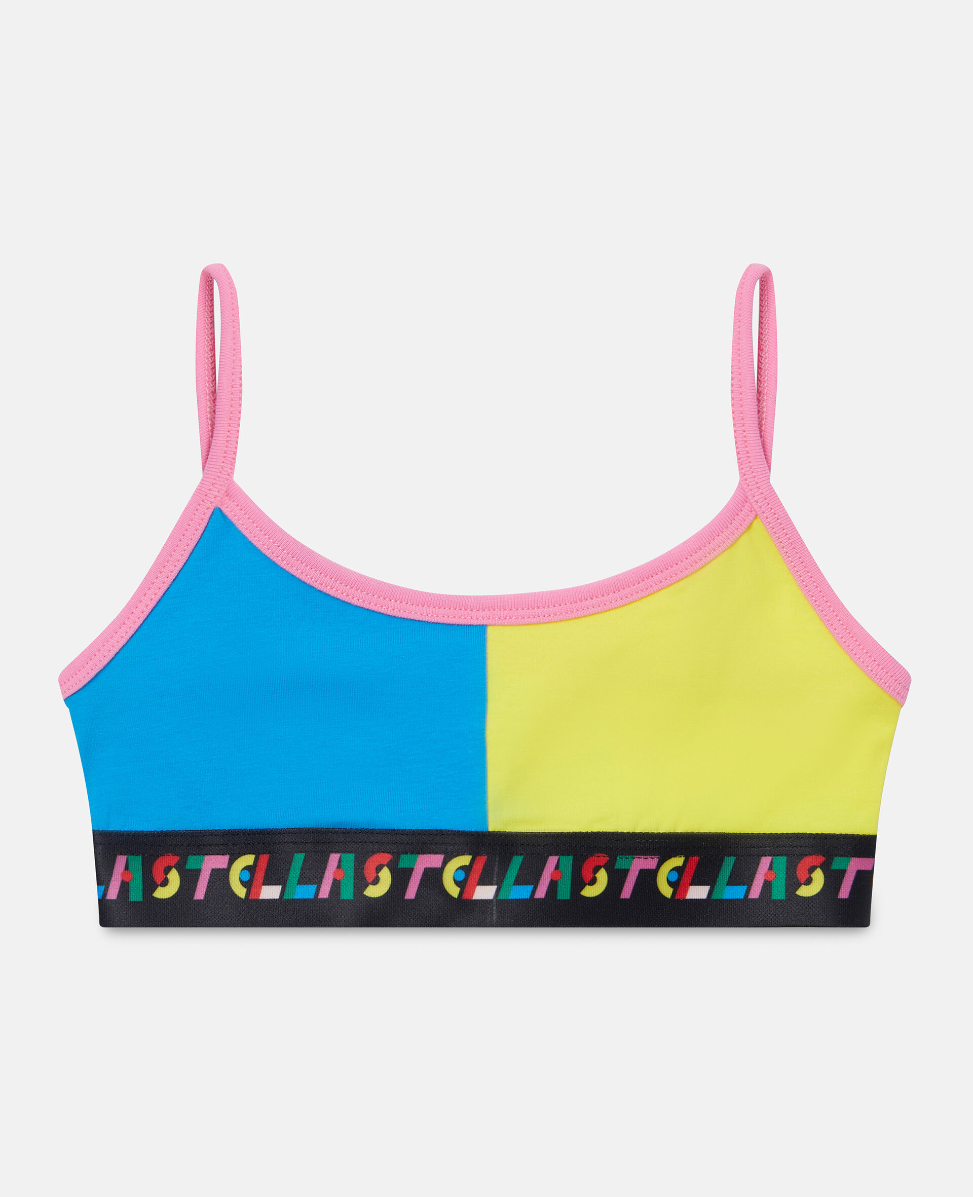 Colourblock Cotton Bra Set-Multicolour-large image number 1