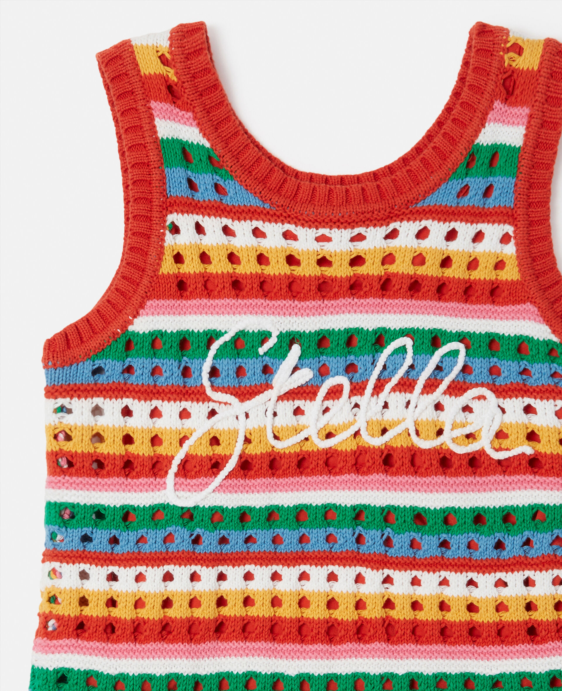 Stella Embroidered Crochet Sleeveless Dress-Multicolour-large image number 1