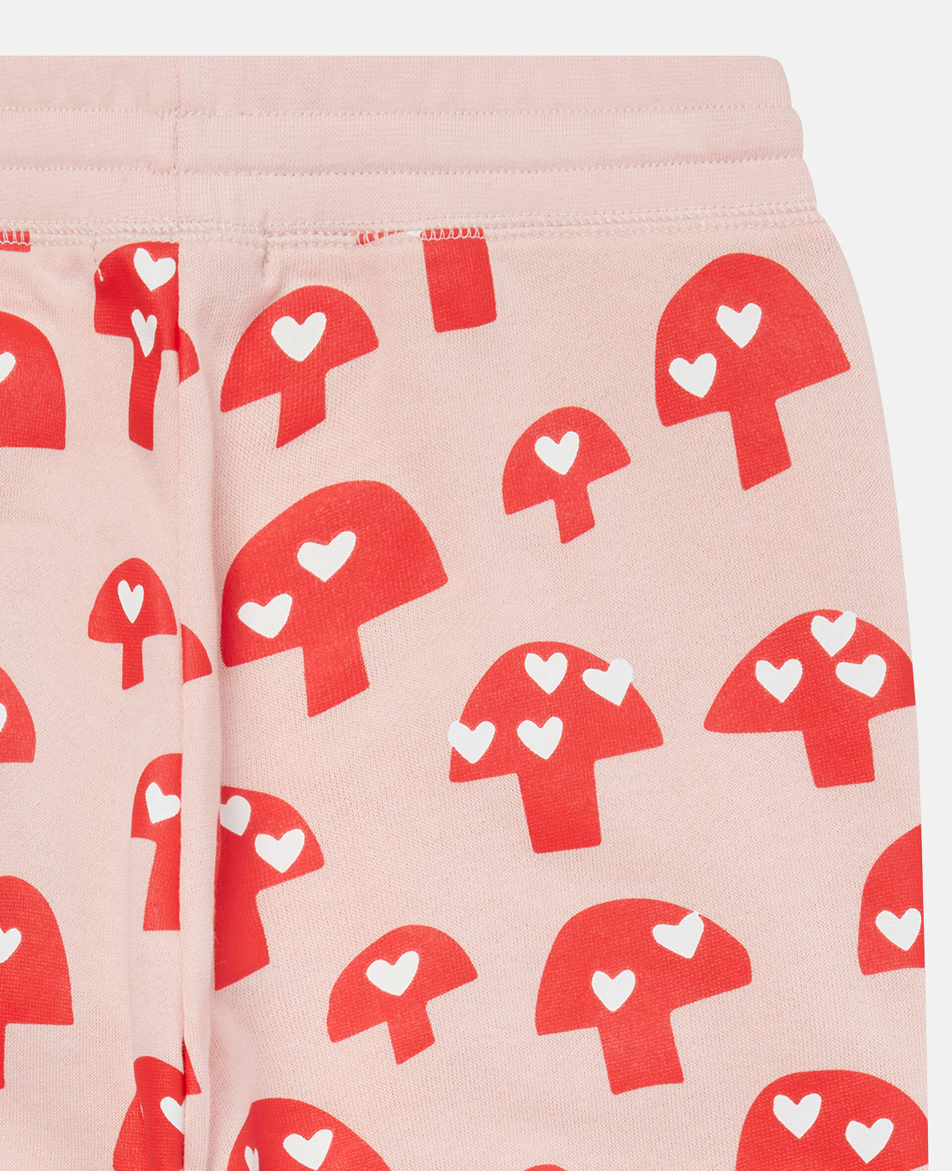 Mushroom Print Fleece Joggers-Pink-large image number 3