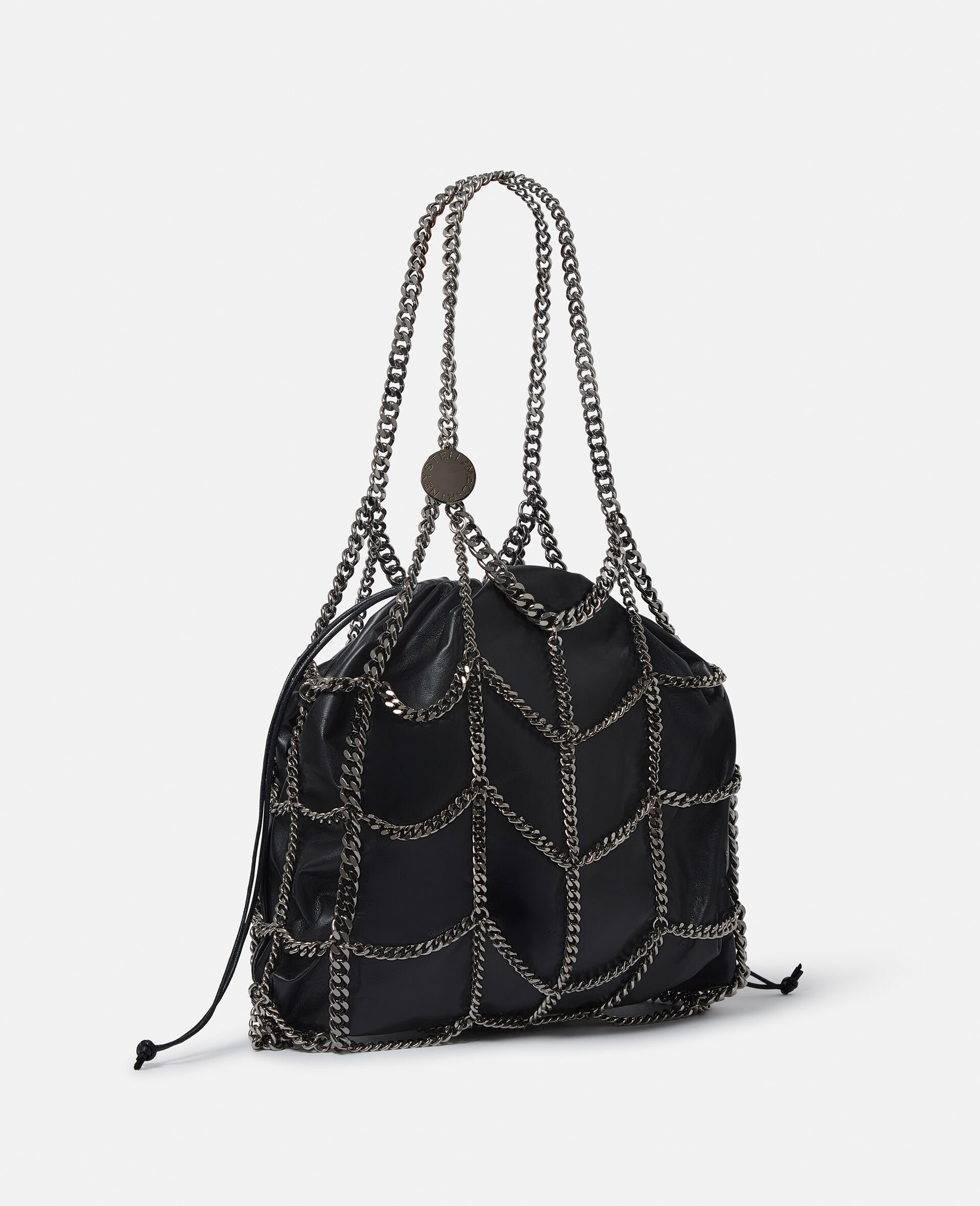 Falabella Chain Cage Tote Bag-Black-large image number 2