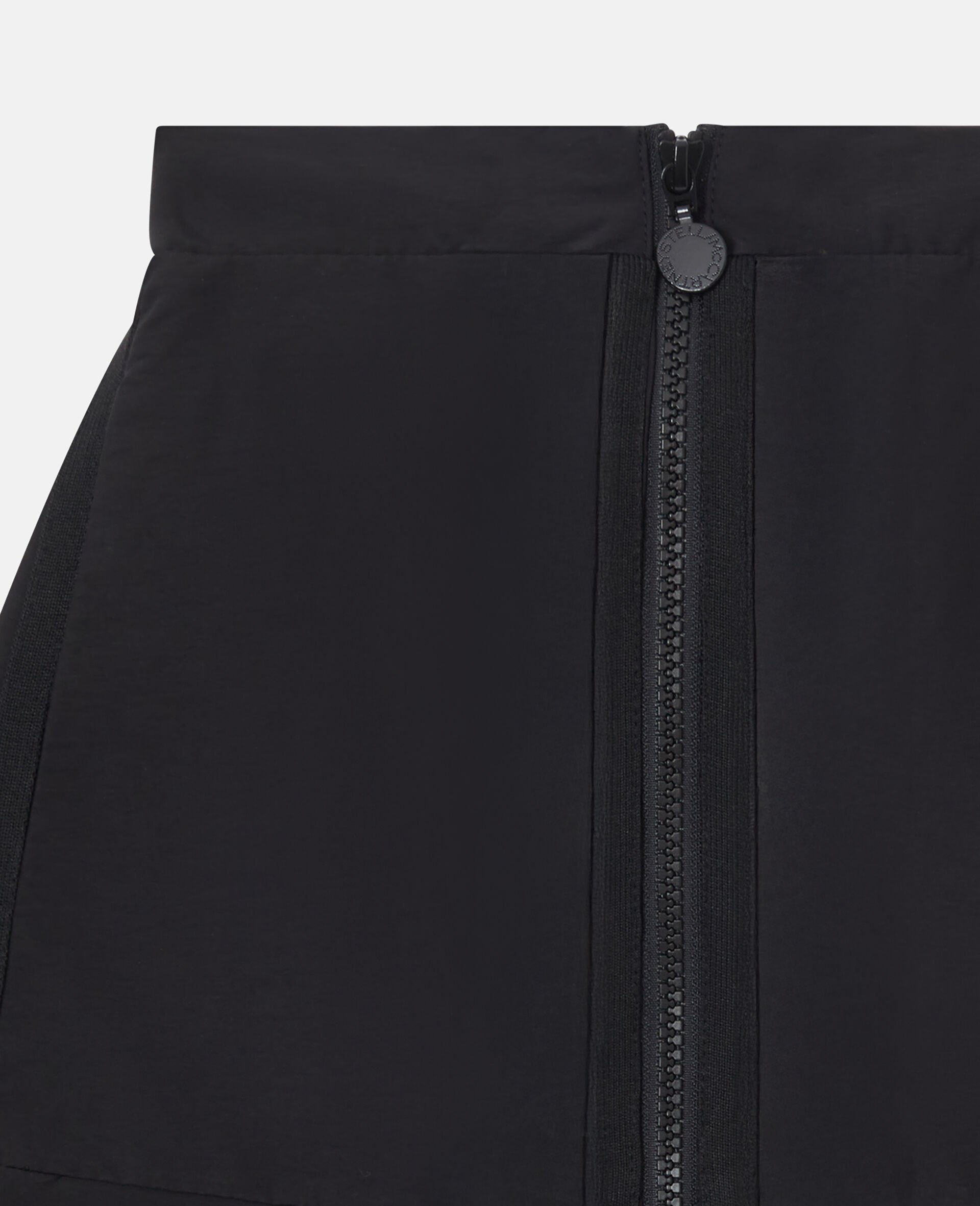 Zip-Front A-Line Skirt-Black-medium
