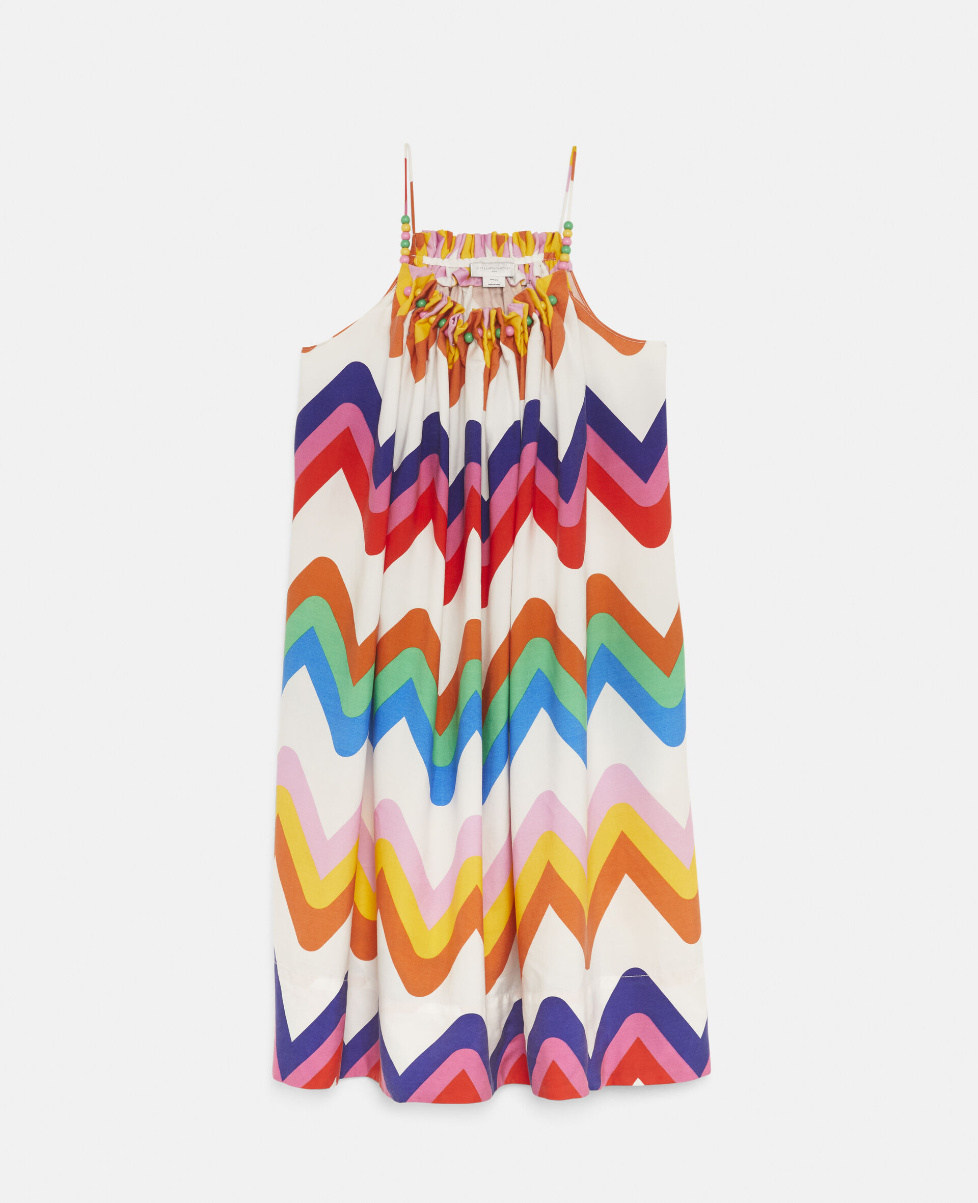 Zig Zag Print Tencel Twill Dress-Multicoloured-large