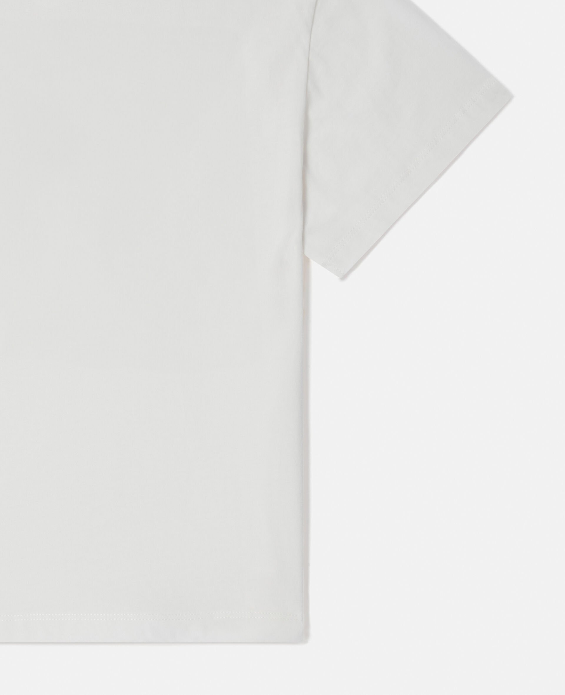 品牌文字格纹T恤-Cream-large image number 3