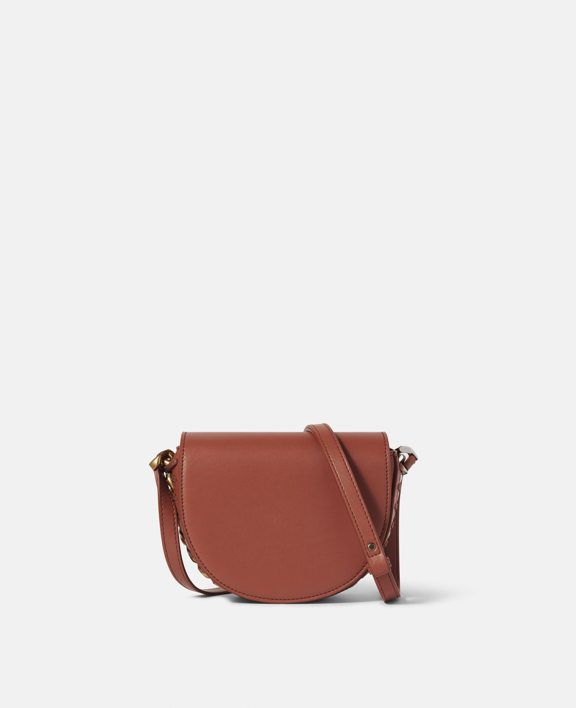 Frayme Small Flap Shoulder Bag -Brown-medium