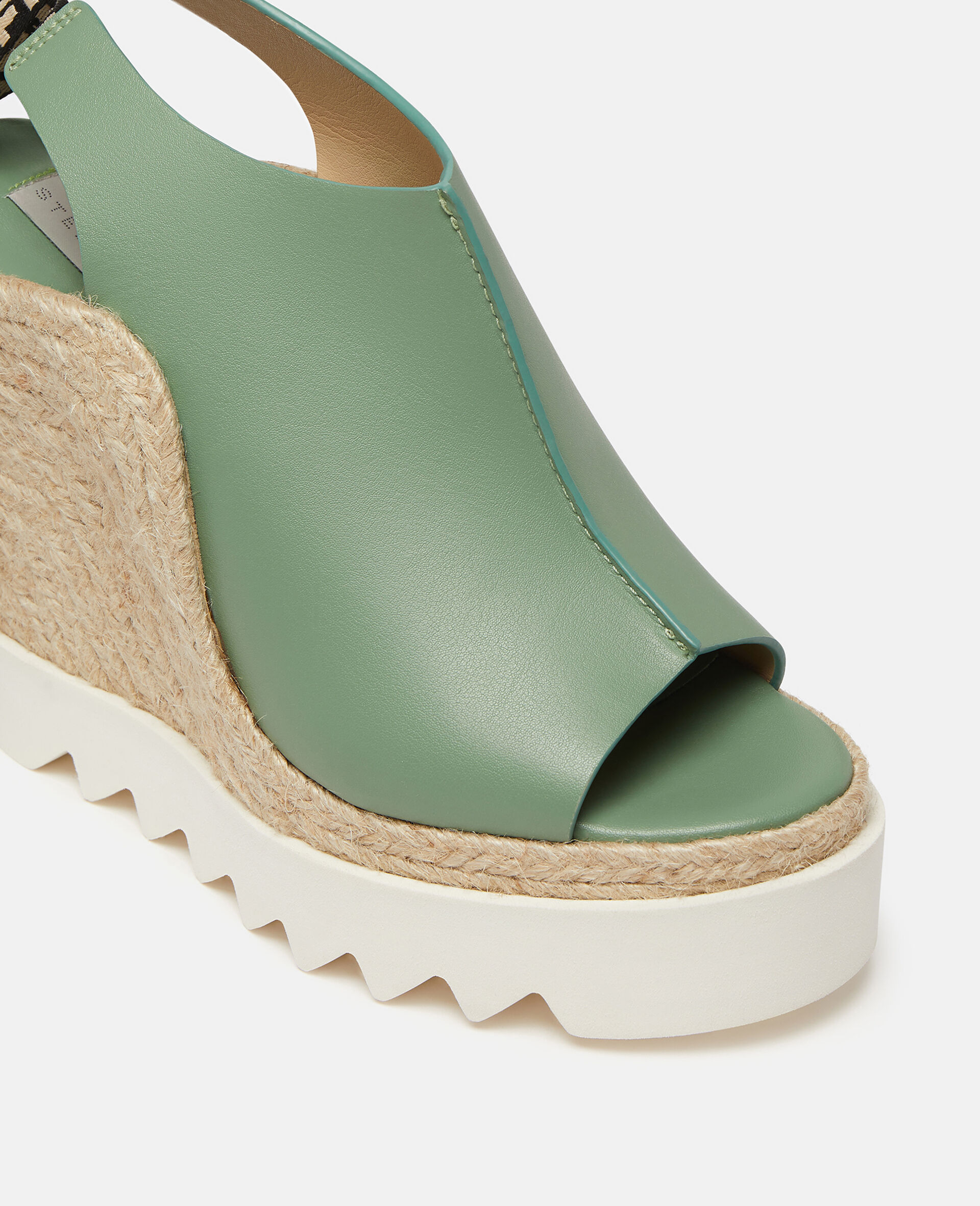 Gaia Alter Mat Peeptoe Wedge Espadrilles-Green-large image number 3