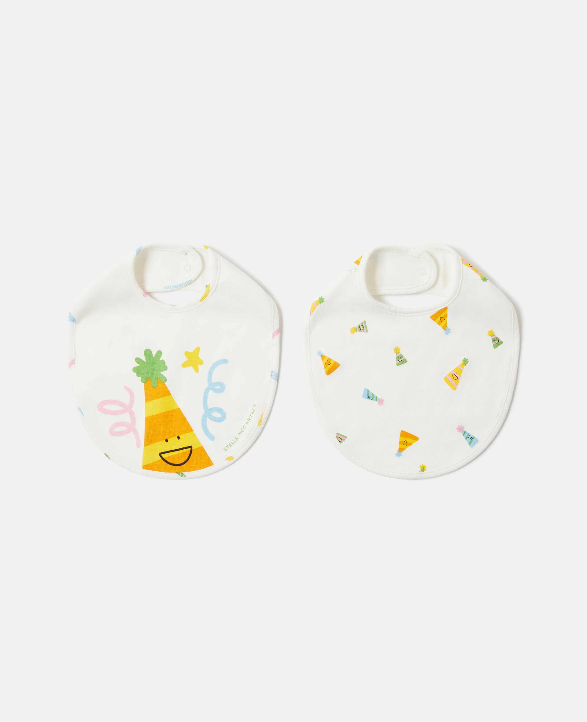 Party Hat Print Bib Set-White-large image number 2