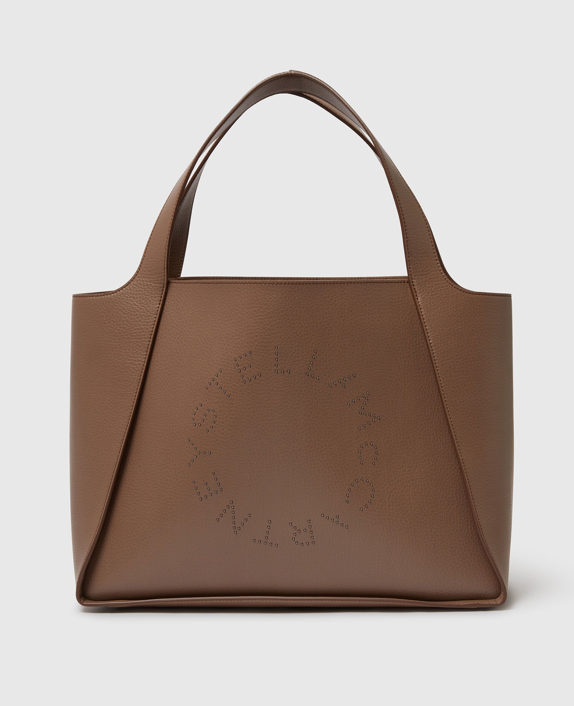 Logo Large Tote Bag-Brown-medium