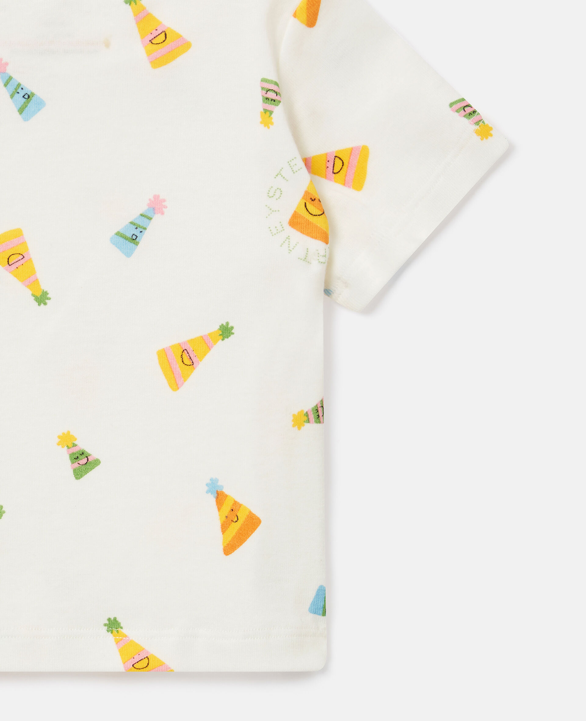 Party Hat Print T-Shirt-White-large image number 3