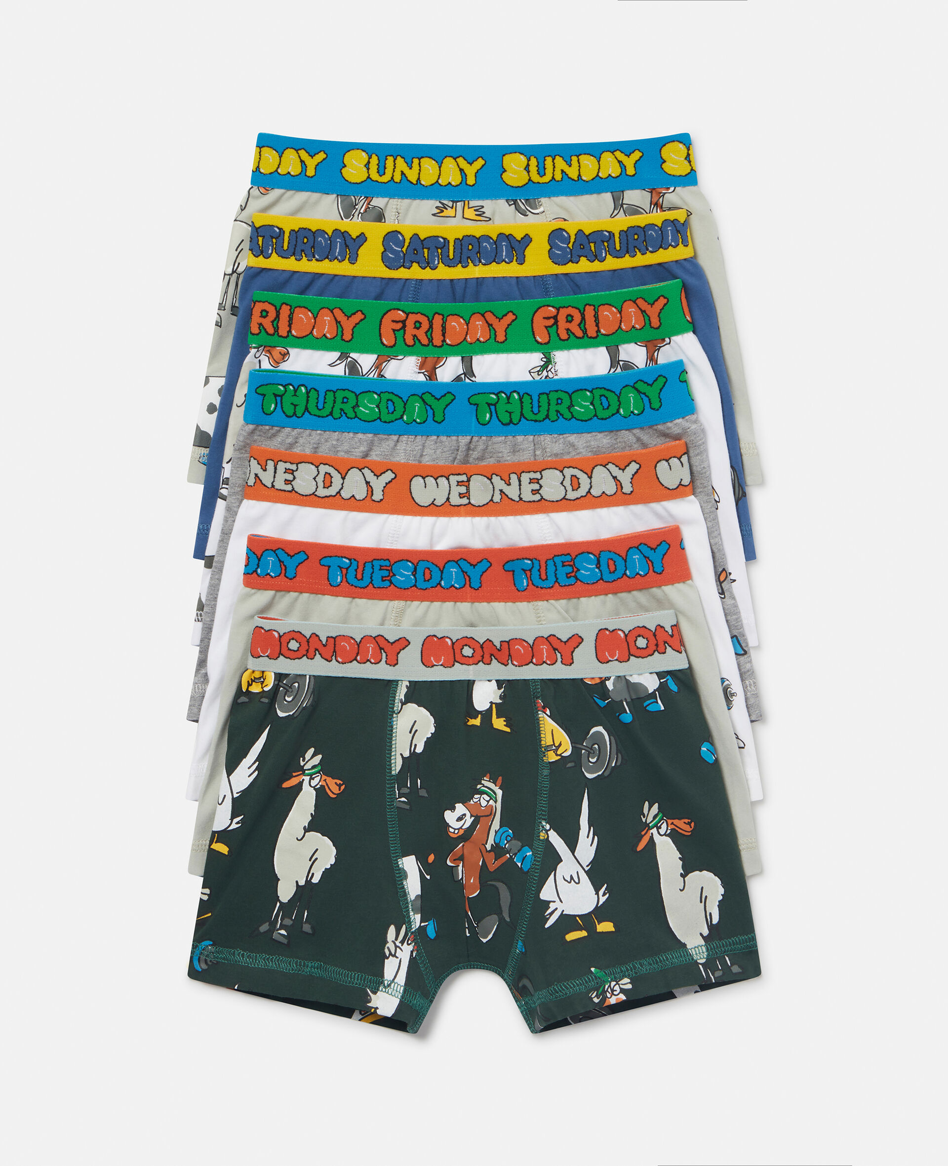 7 Pack of Farmyard Print Boxers-Multicolour-large image number 0