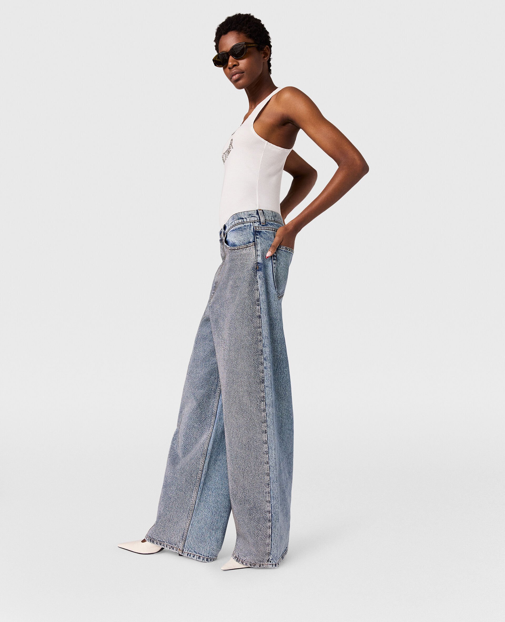 Mother Studded Tank Top-White-large image number 2