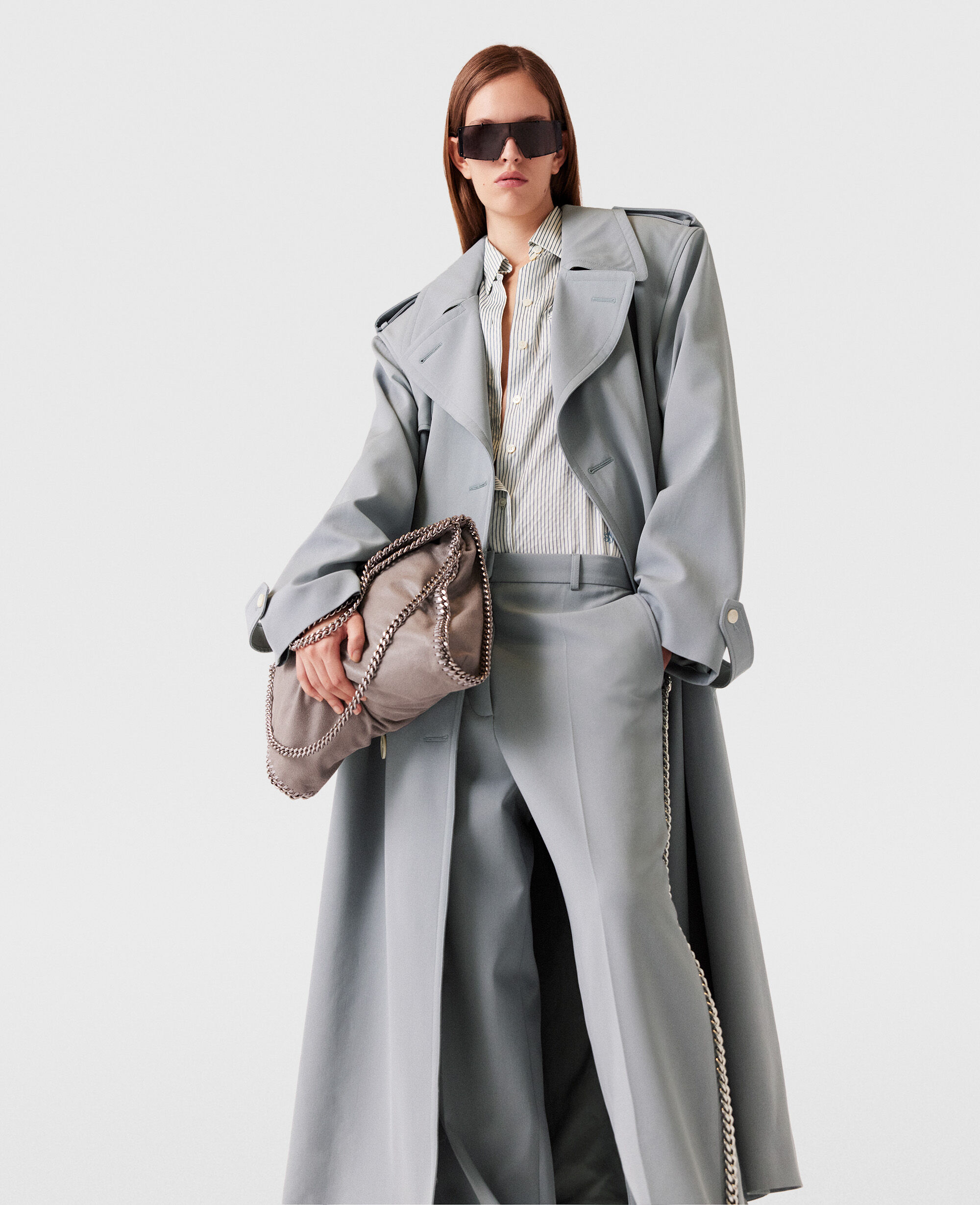 Stella McCartney ライトグレー　ロングコート