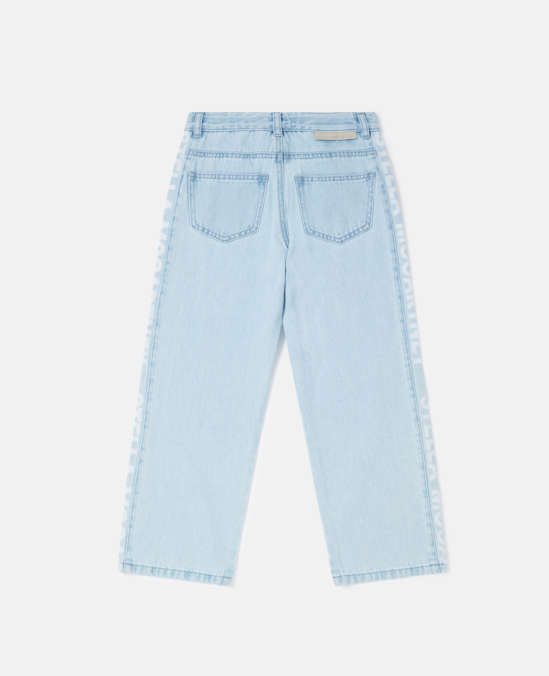 Jean avec ruban monogramme-Bleu-large Jean avec ruban monogramme-Bleu-large image number 2