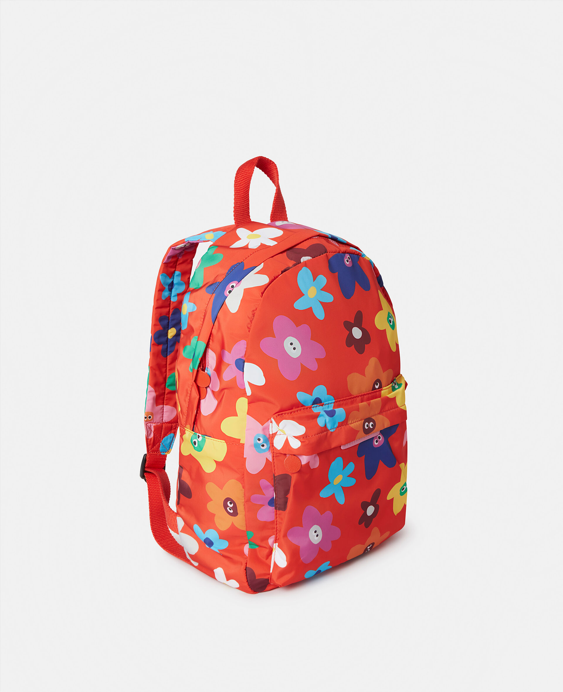 Smiling Flower Print Backpack-Multicolour-large image number 1