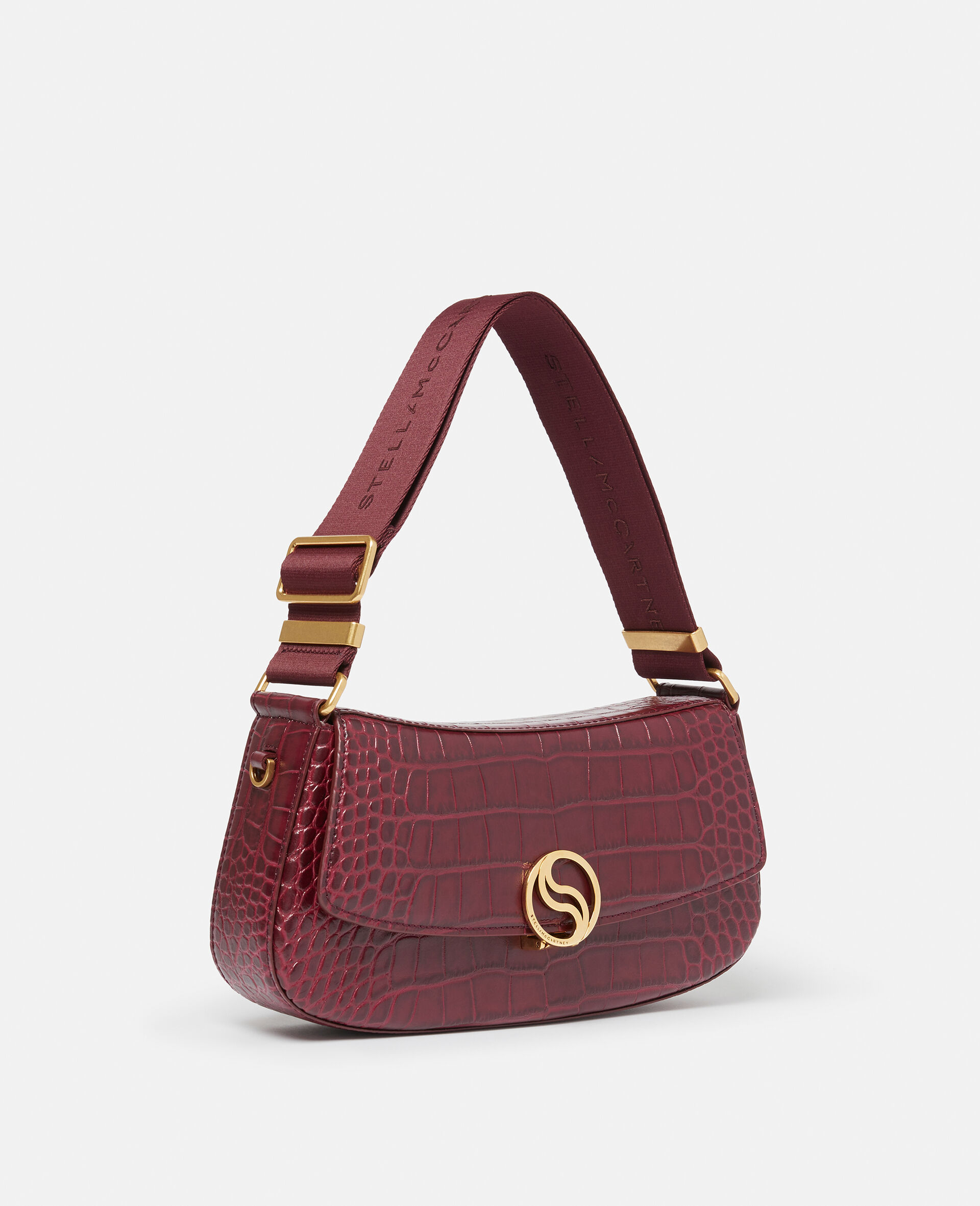 S-Wave Croc-Effect Embossed Shoulder Bag-Multicolour-large image number 2