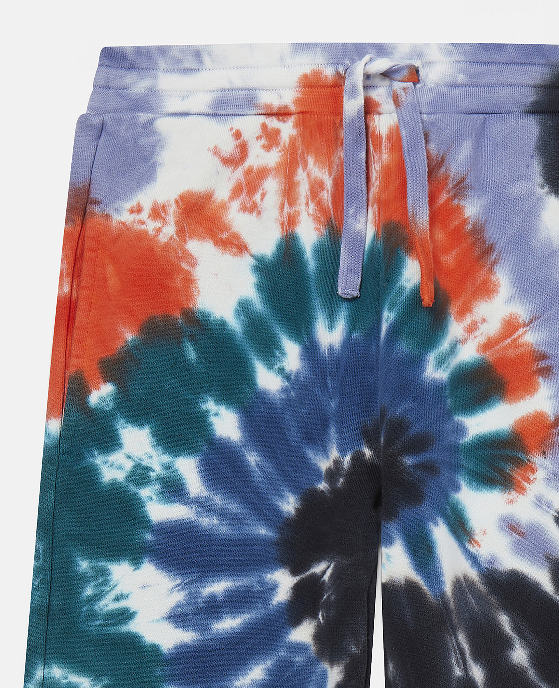 Tie Dye Print Cotton Fleece Joggers -Multicoloured-large image number 1