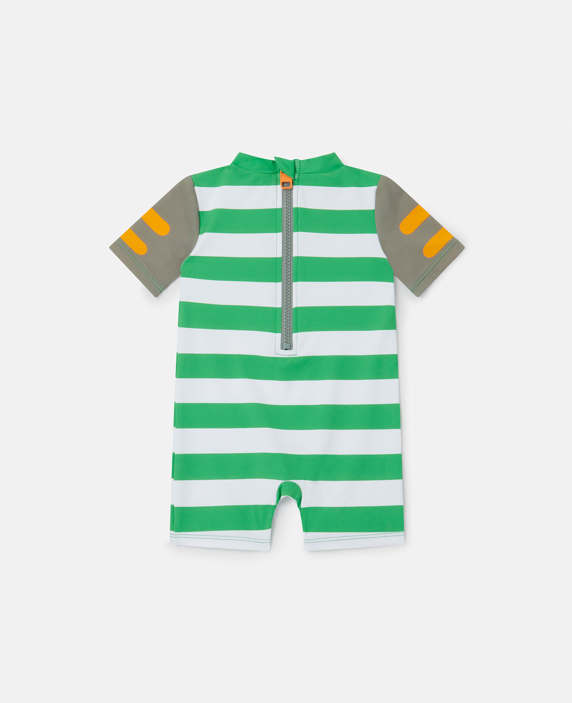 两只壁虎条纹泳衣-绿色-large image number 2