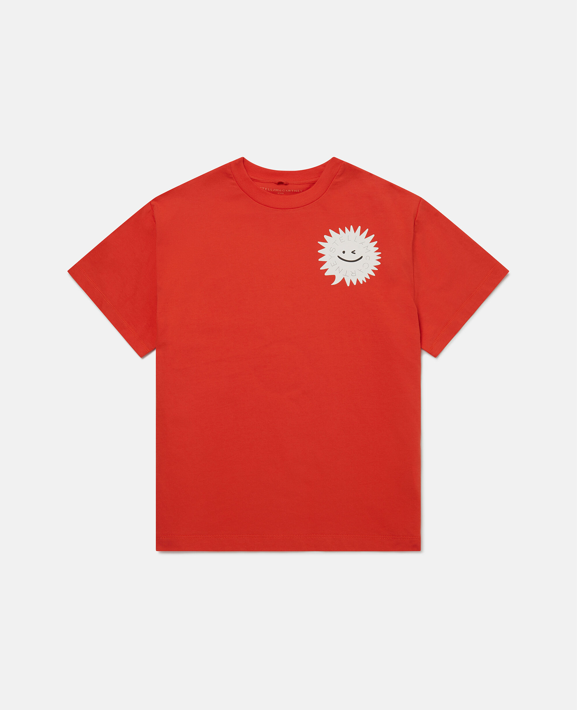 Women Red Starburst Face T Shirt Stella McCartney KW