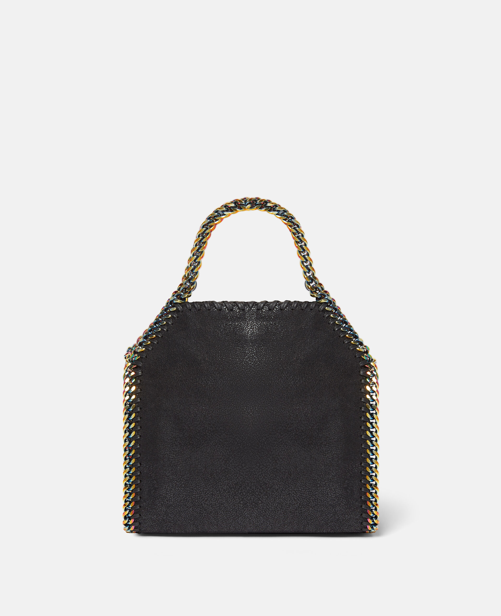 Falabella Holographic Chain Tiny Tote Bag-Black-large image number 3