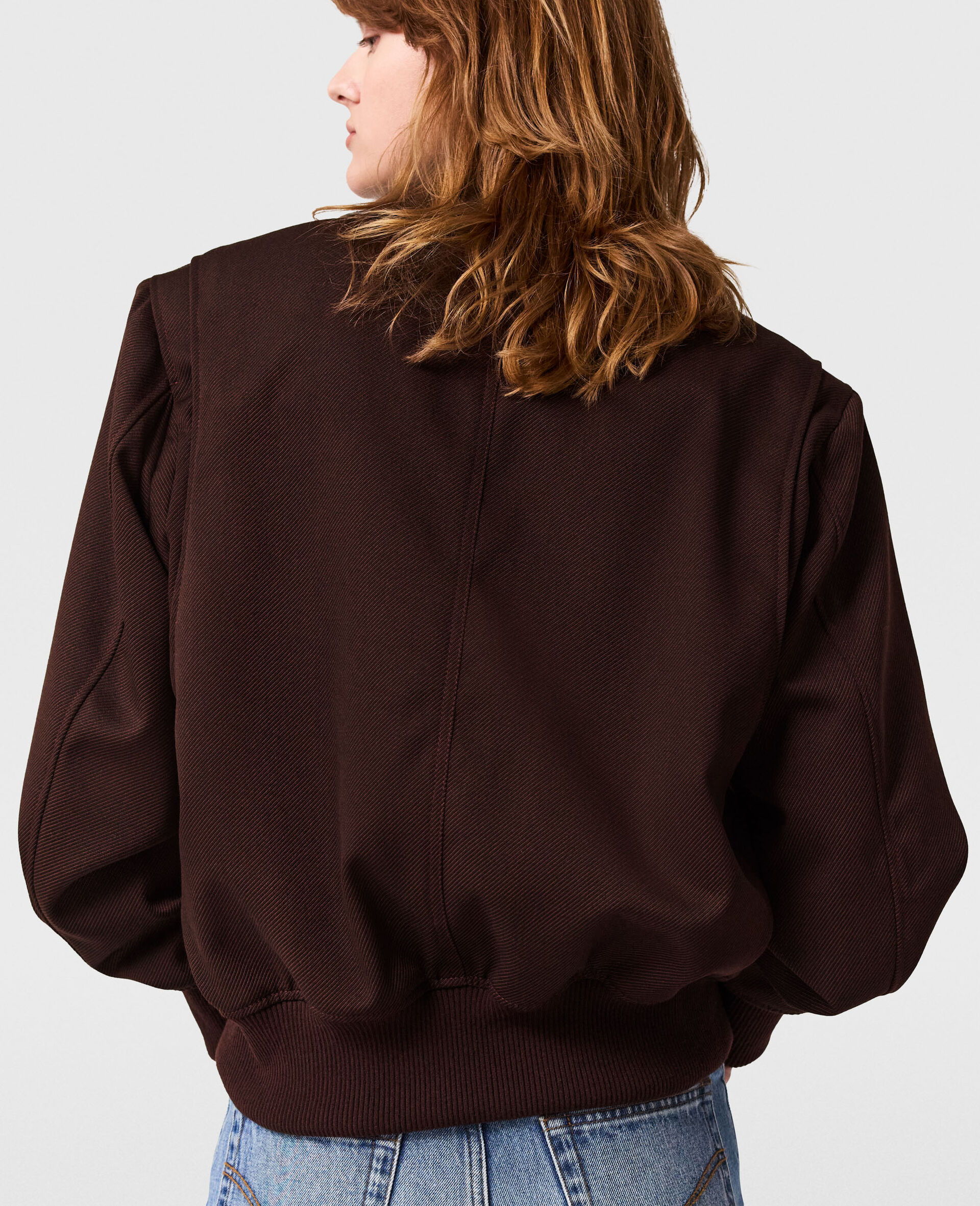 Classic Collar Boxy Field Jacket-Brown-large image number 3