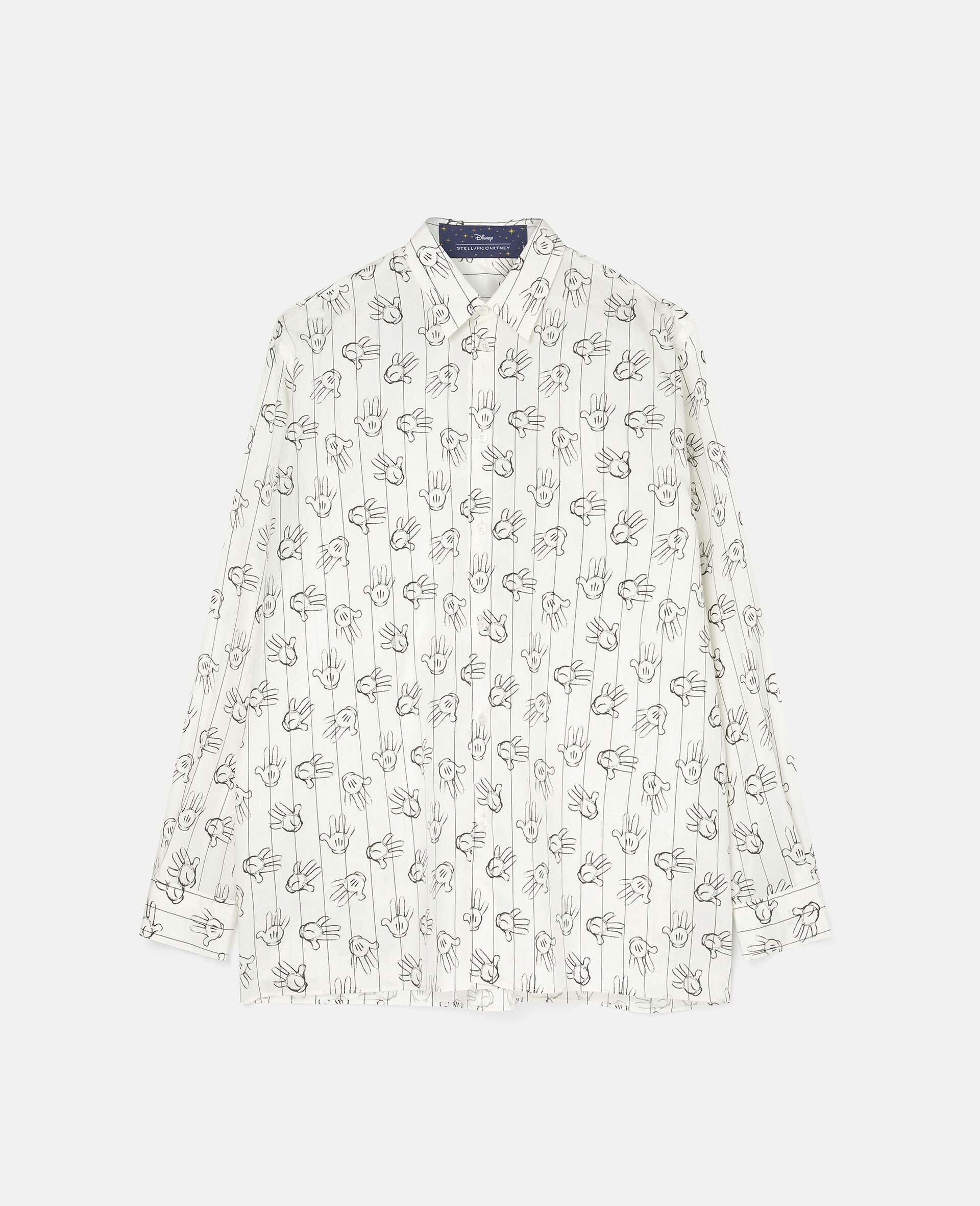 Fantasia Mickey Hands Print Shirt-White-large image number 0