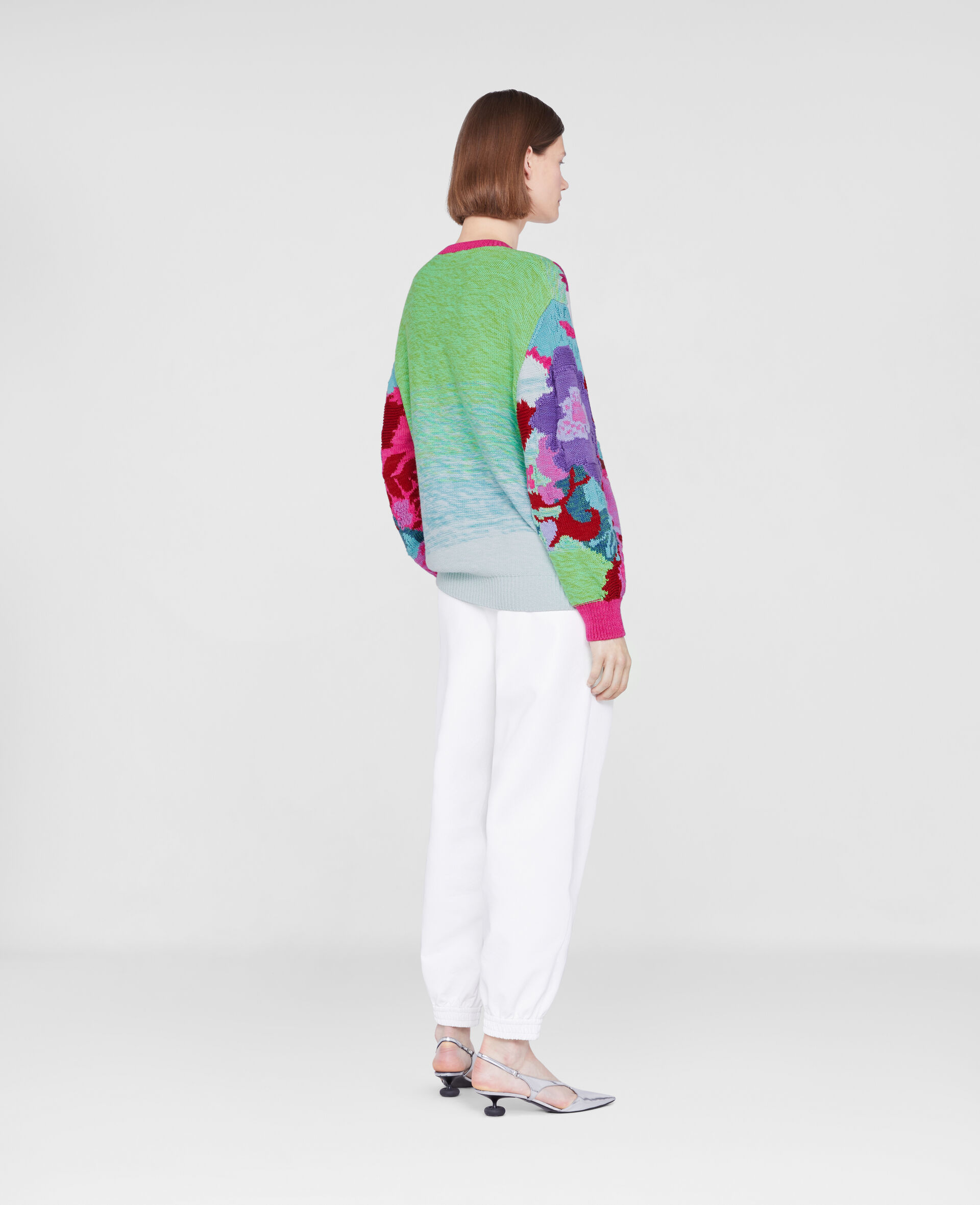 Get Back Knit Intarsia Jumper-Multicoloured-large image number 2