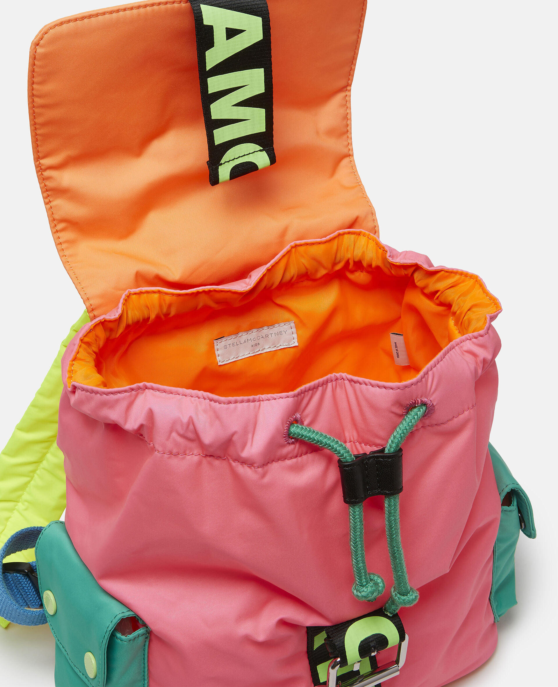 Small Color Block Logo Backpack-Multicoloured-large image number 3