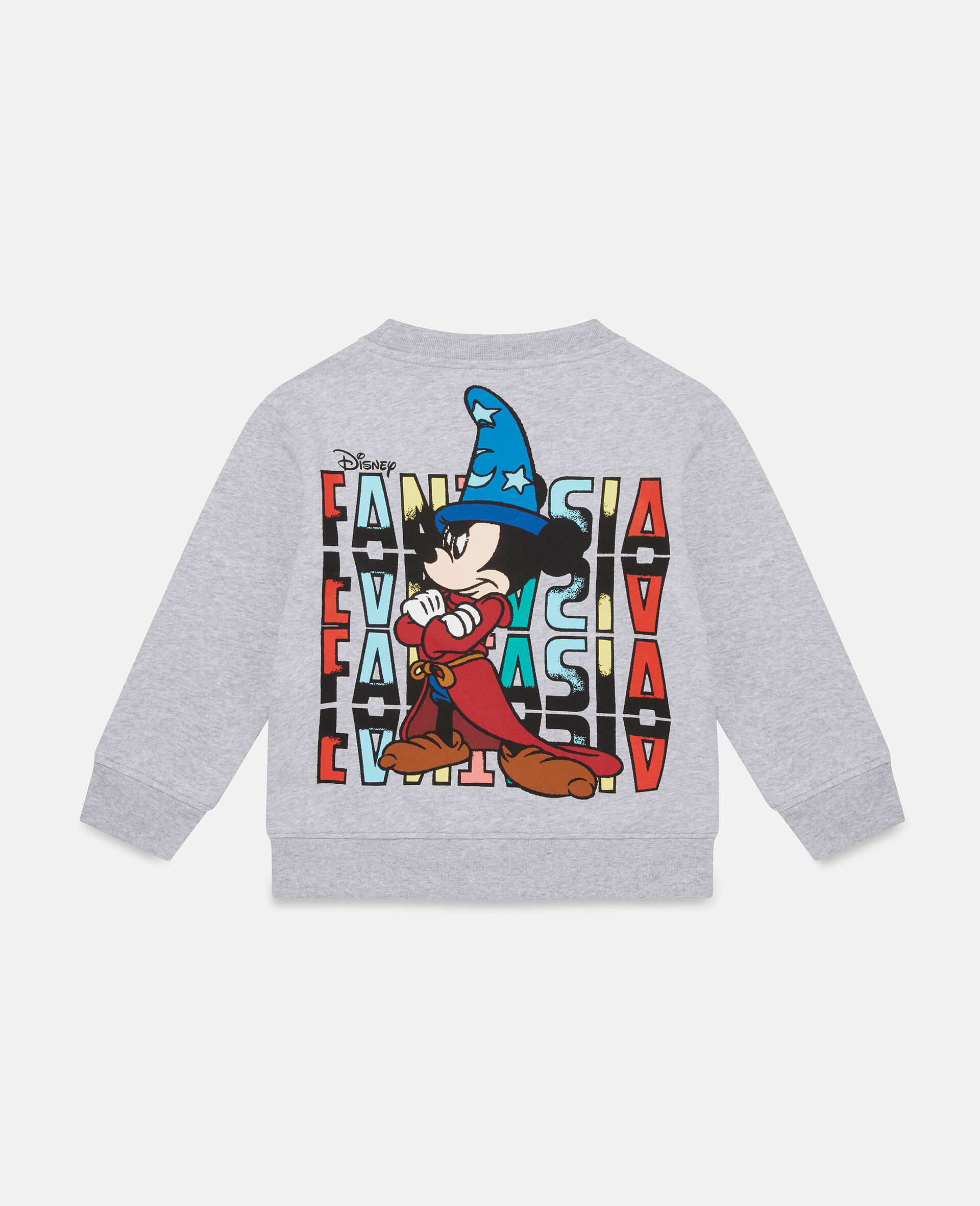 Fantasia Mickey Print Cotton Sweatshirt-Grey-large image number 1
