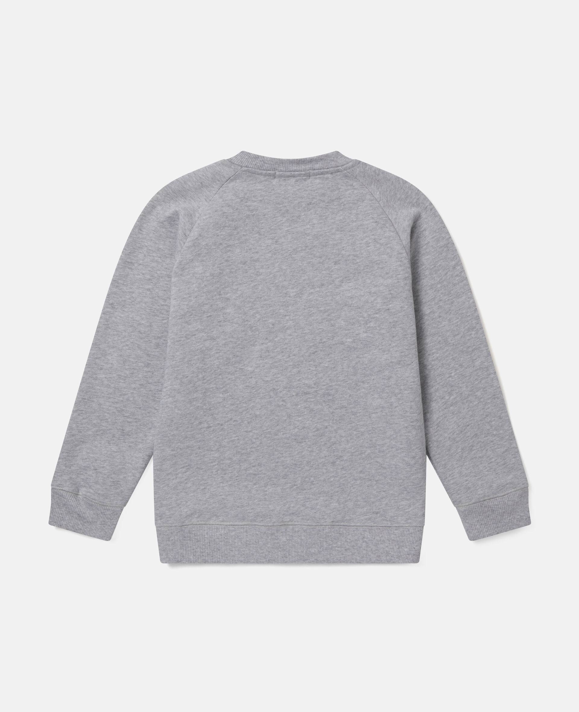 Daisy Heart Cotton Fleece Sweatshirt -Grey-large image number 2
