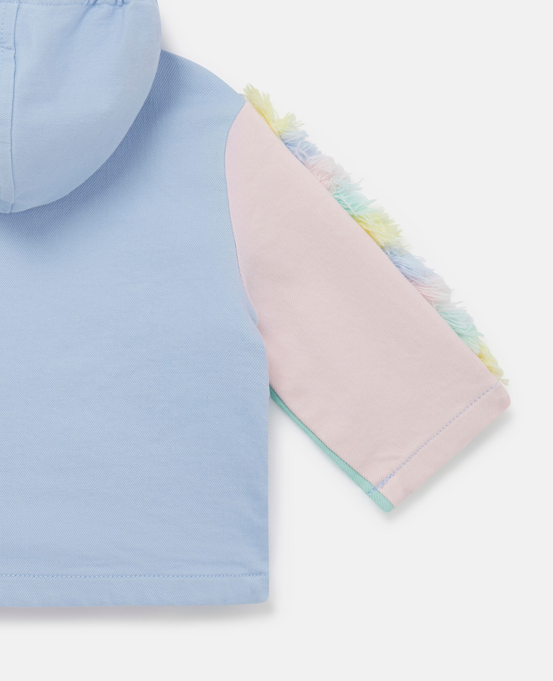 Kapuzenjacke mit Regenbogen und Einhorn-Rose-large image number 3