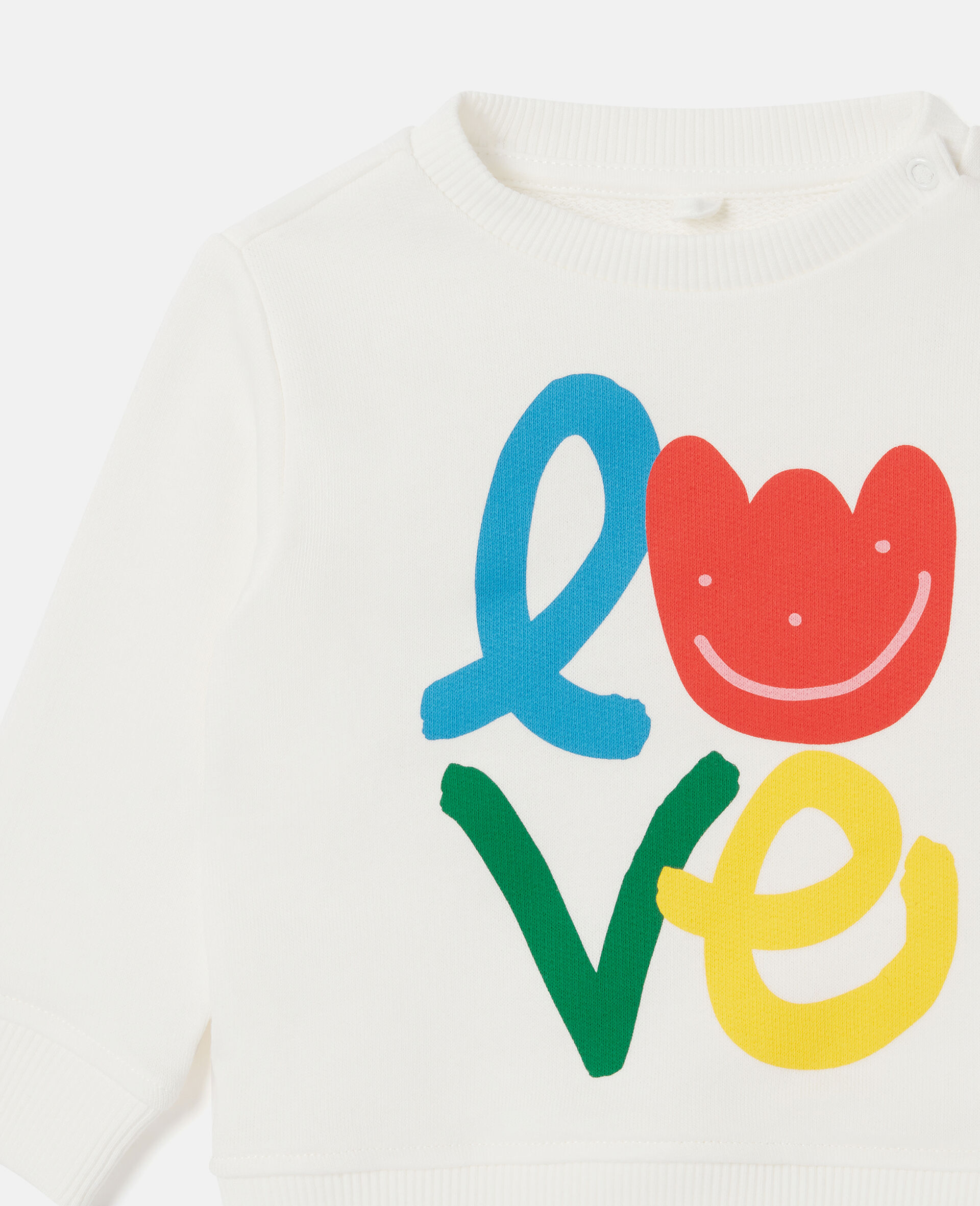 Love Graphic Sweatshirt-White-medium