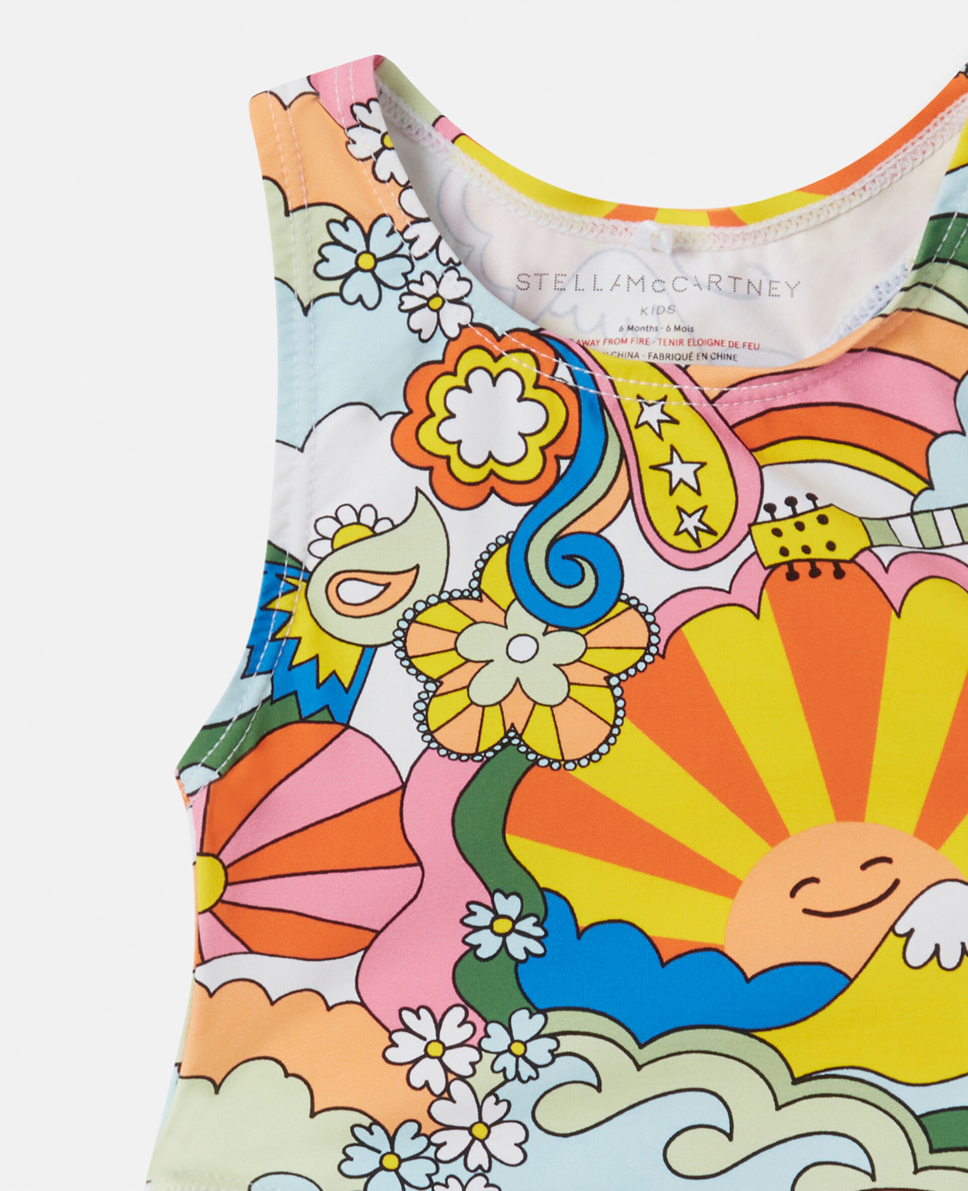 'Love to Dream' Print Swimsuit-White-large image number 1