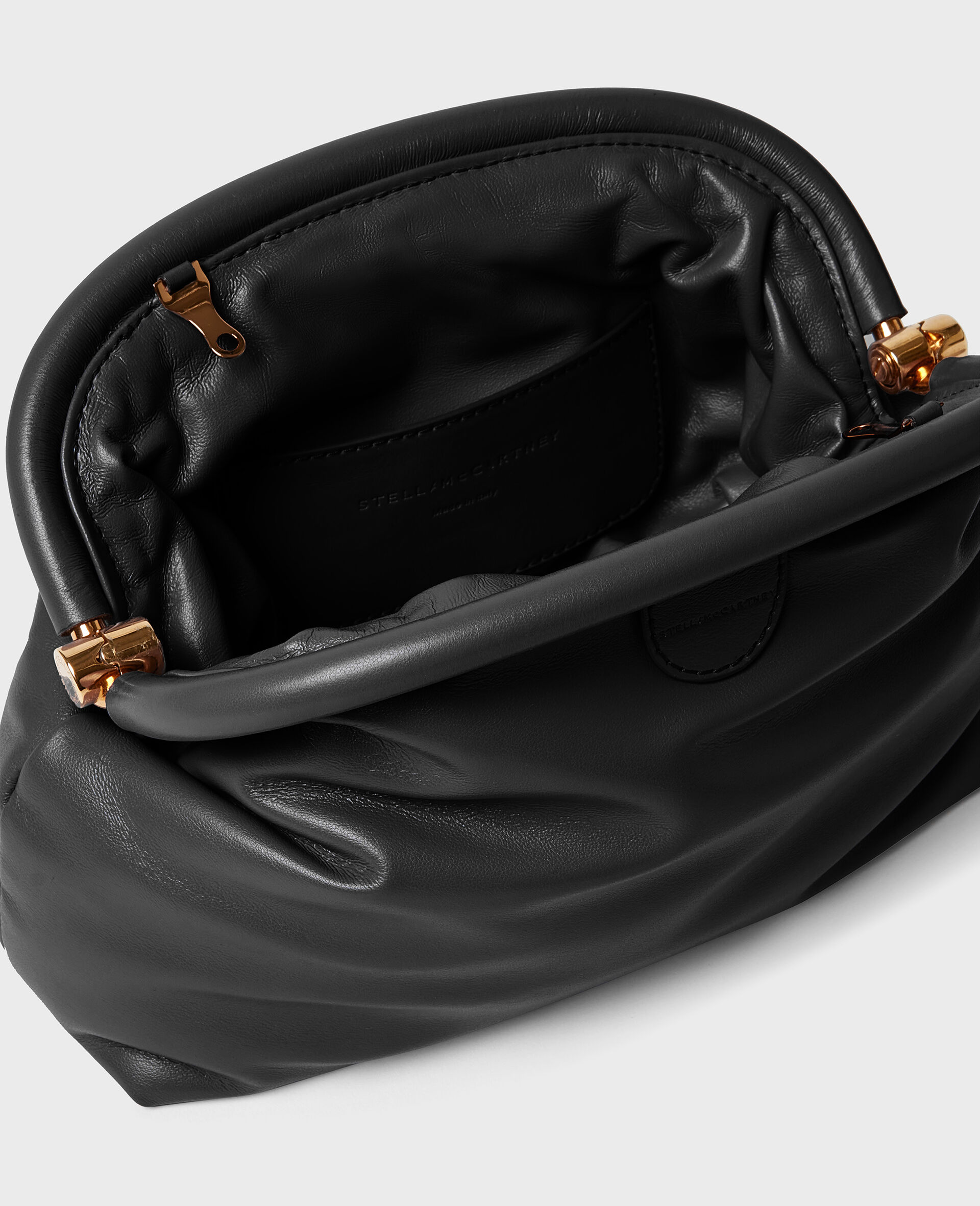 Falabella Padded Soft Clutch with Chain-Black-large image number 3