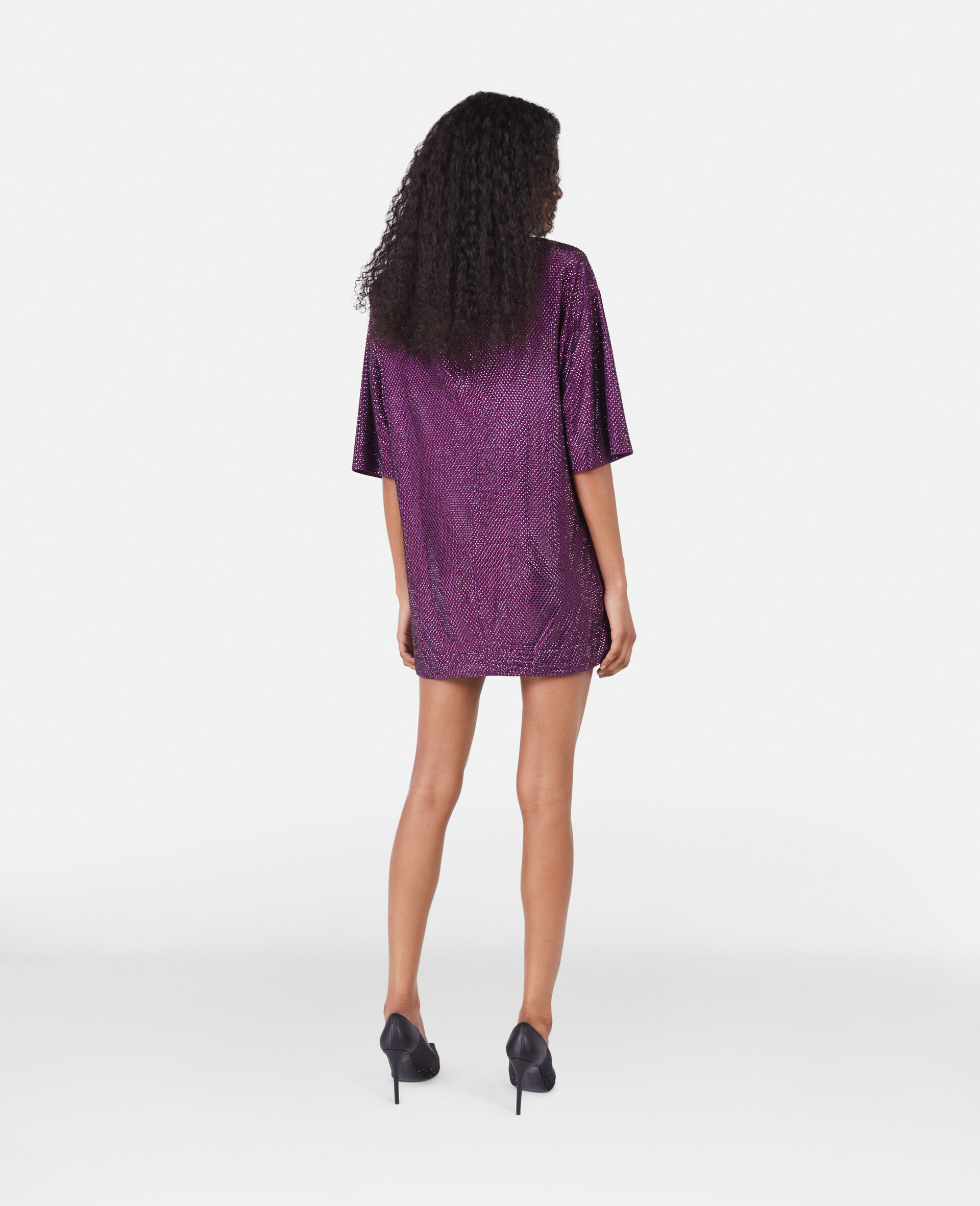 Mini robe ornee de cristaux-Purple-large Mini robe ornee de cristaux-Purple-large image number 2