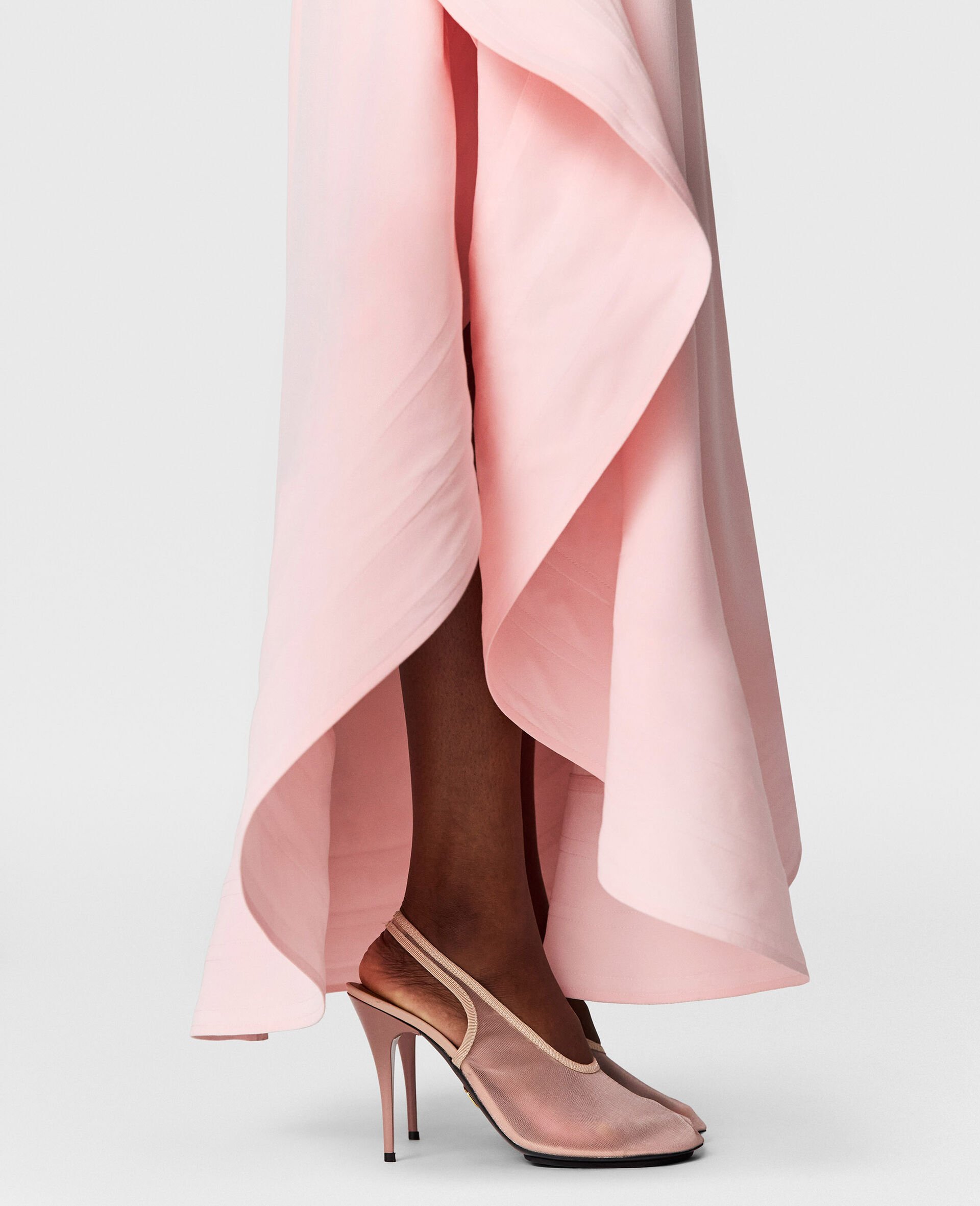 Slingback Stretch Mesh Pumps-Pink-medium