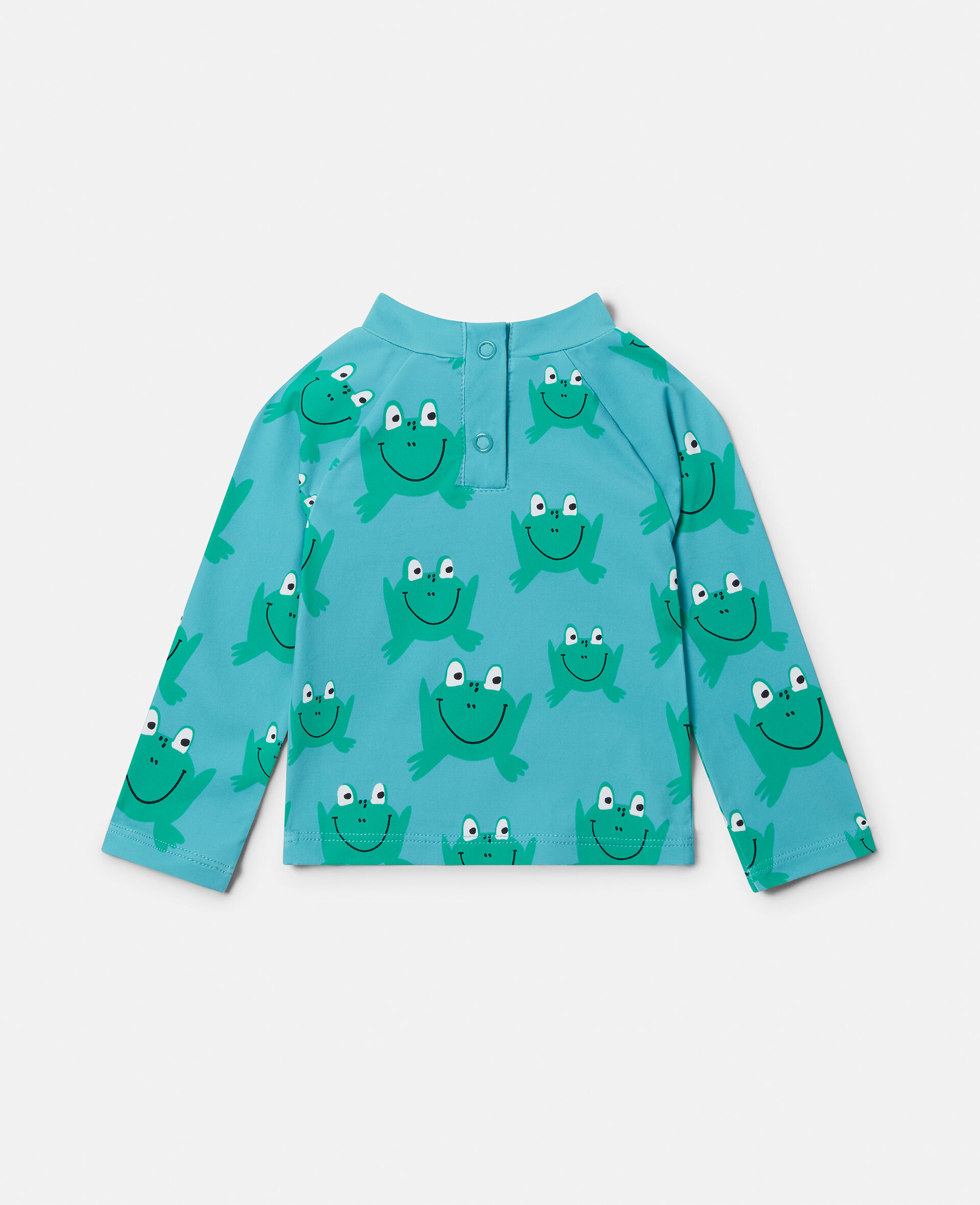 Frog Print Swim Top-Blue-large image number 2