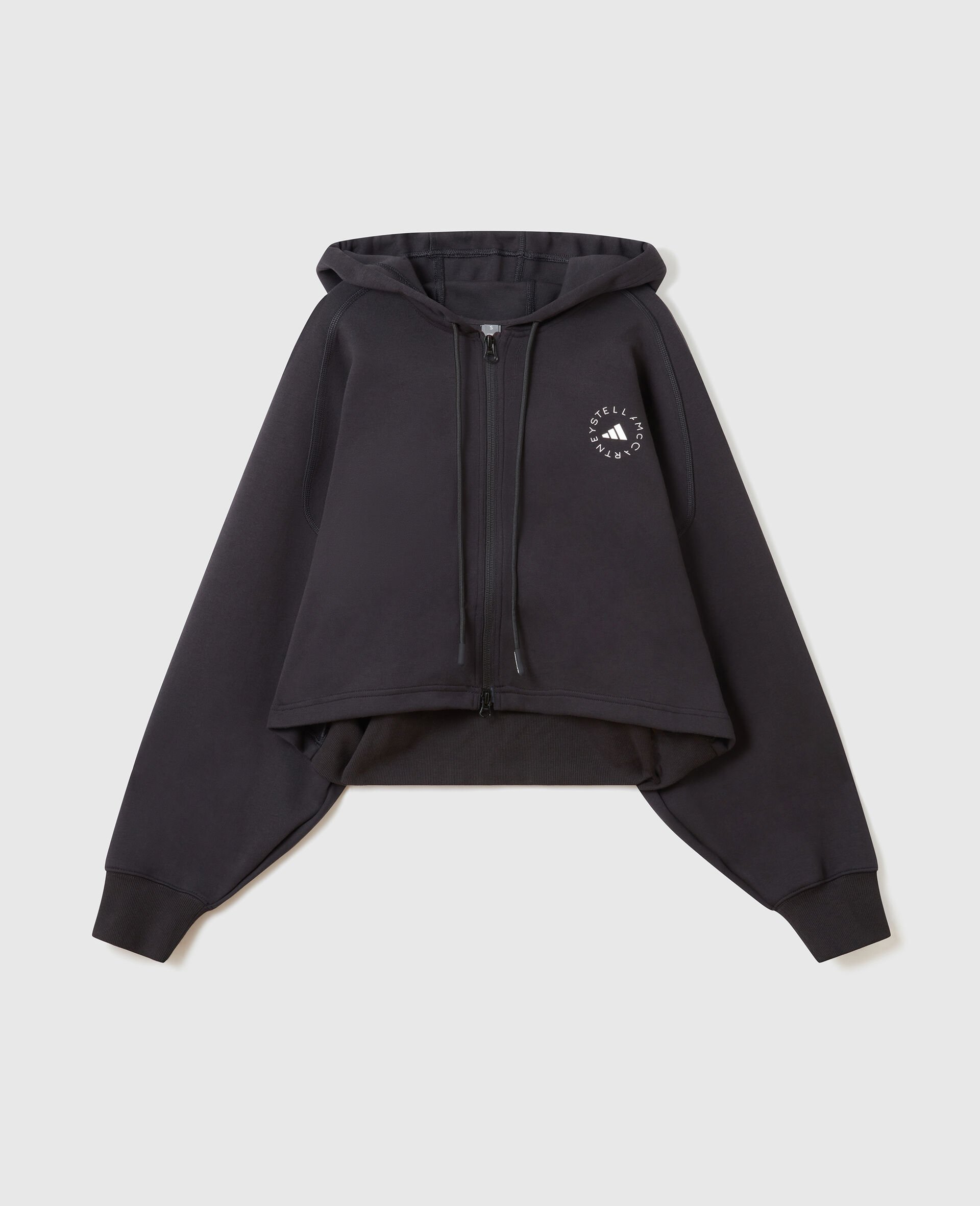 TrueLife Cropped Zip Hoodie-Black-medium