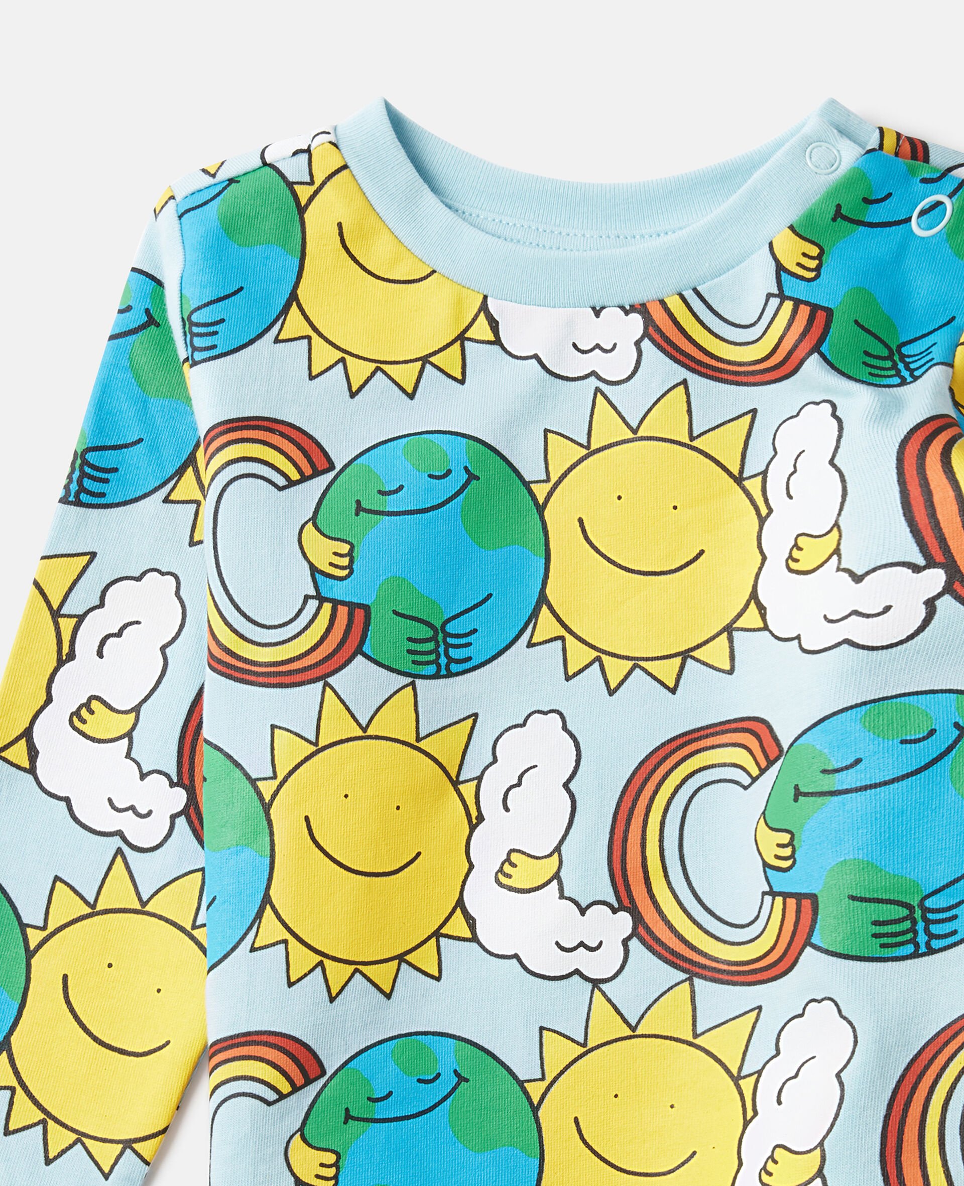Earth Friends Graphic Long-Sleeve Top-Blue-medium Earth Friends Graphic Long-Sleeve Top-Blue-medium