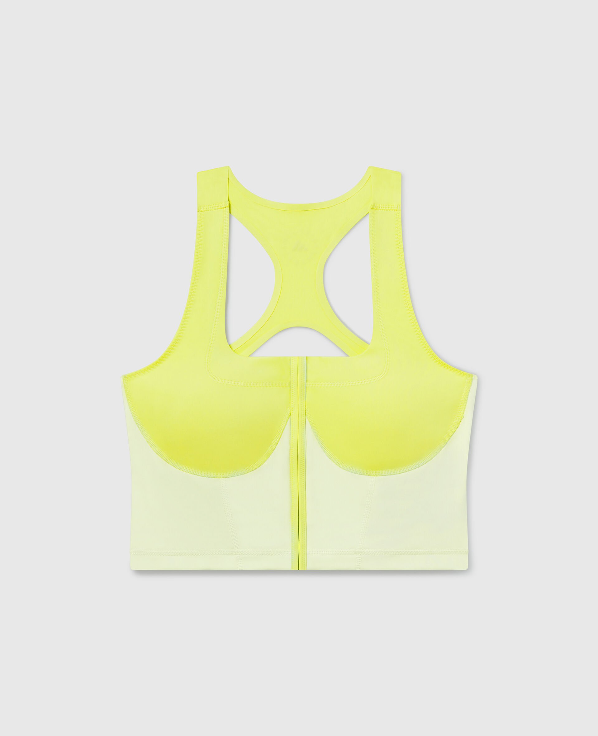 TrueLife Zipped Crop Top -Green-medium