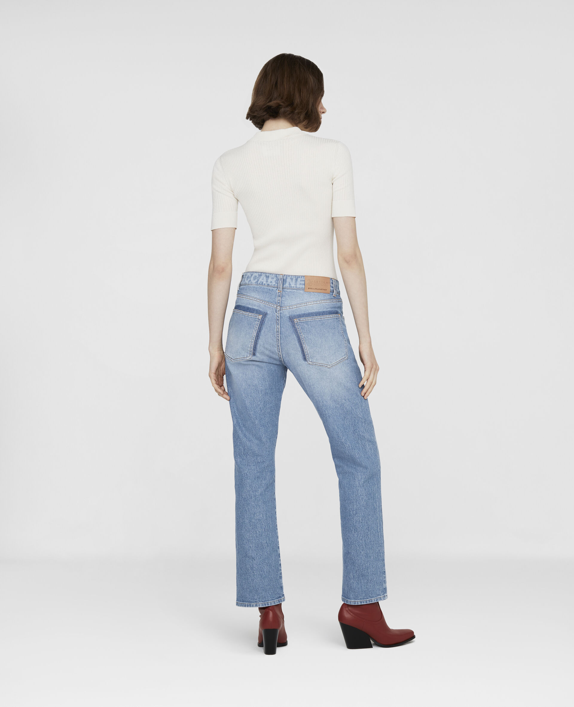 Logo Slim Denim Jeans-Blue-large image number 2