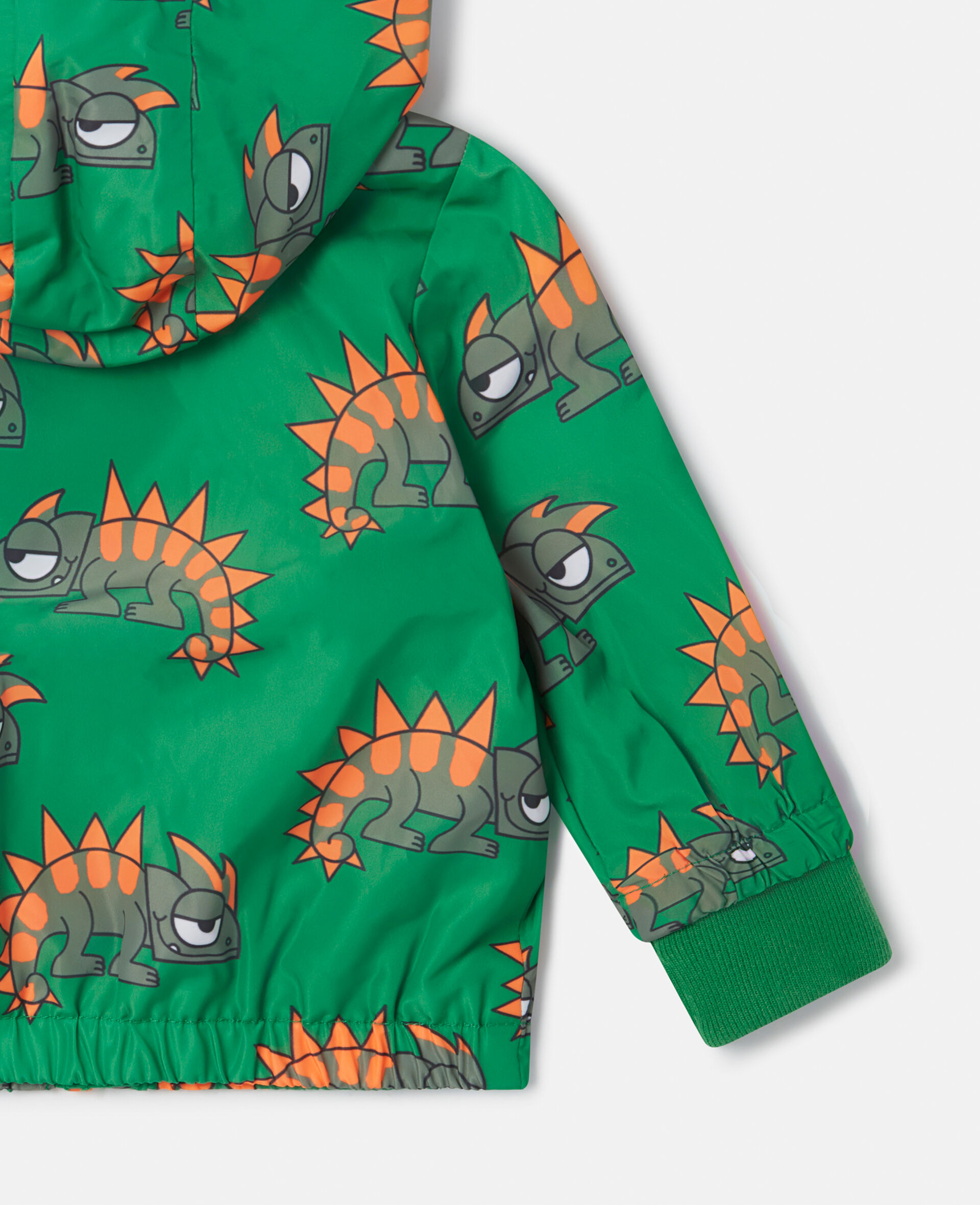 Gecko Print Hooded Jacket-Pink-large image number 3