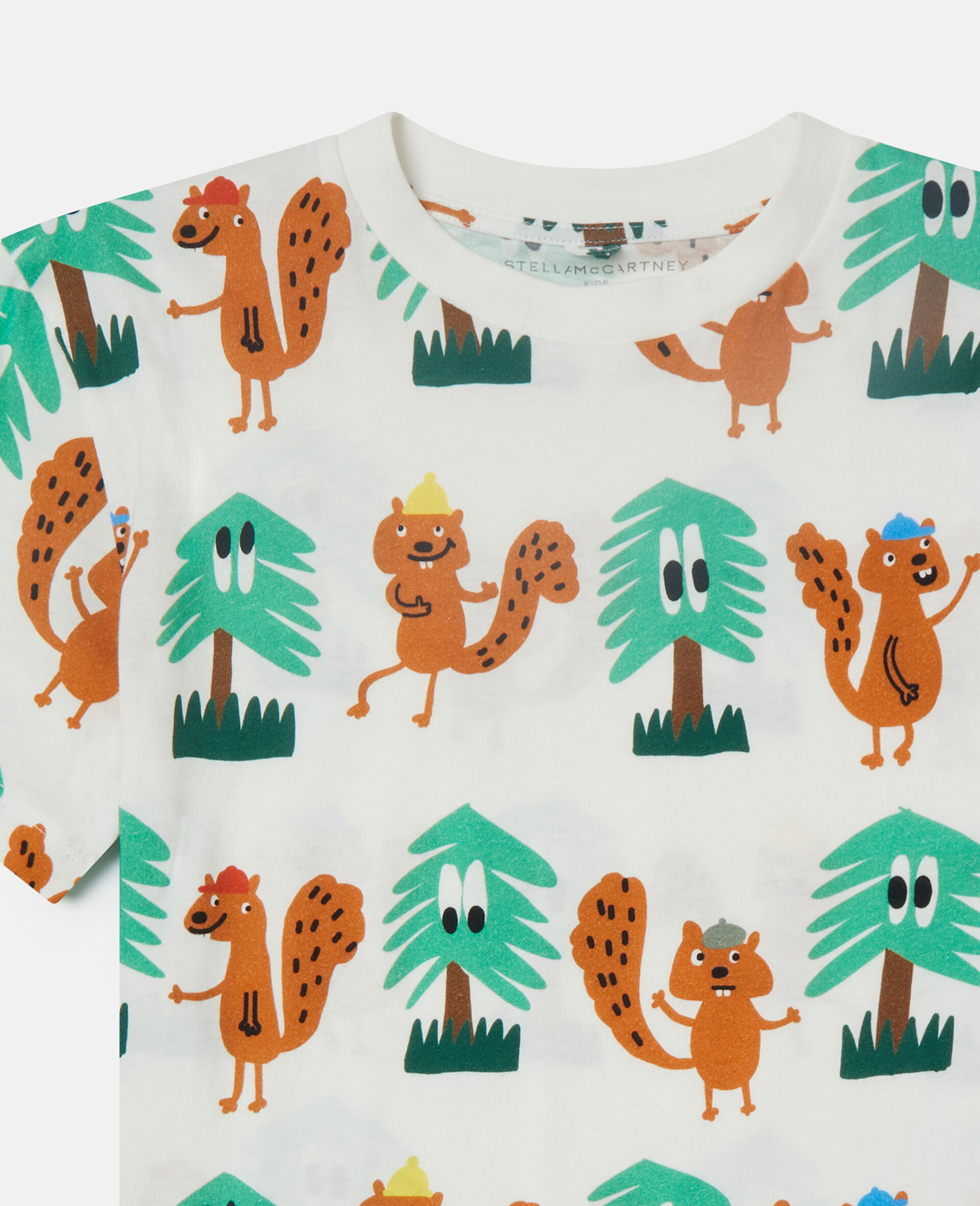 T shirt avec imprime ecureuil-Blanc-medium