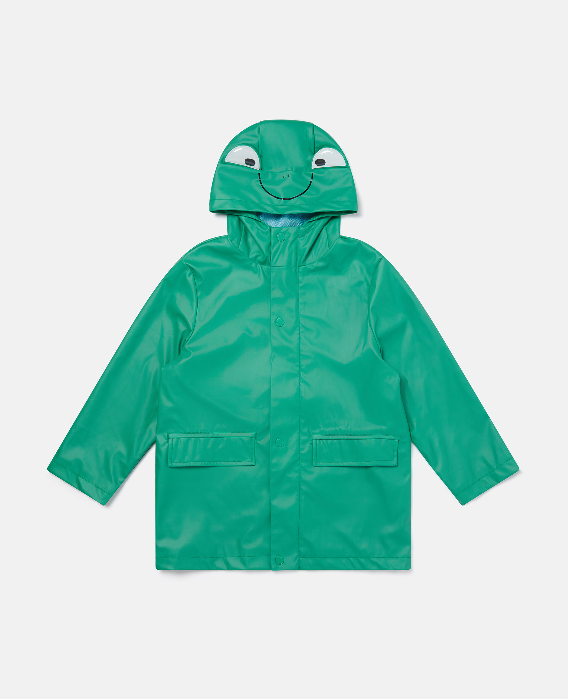 Frog Graphic Hooded Raincoat-Green-large image number 0