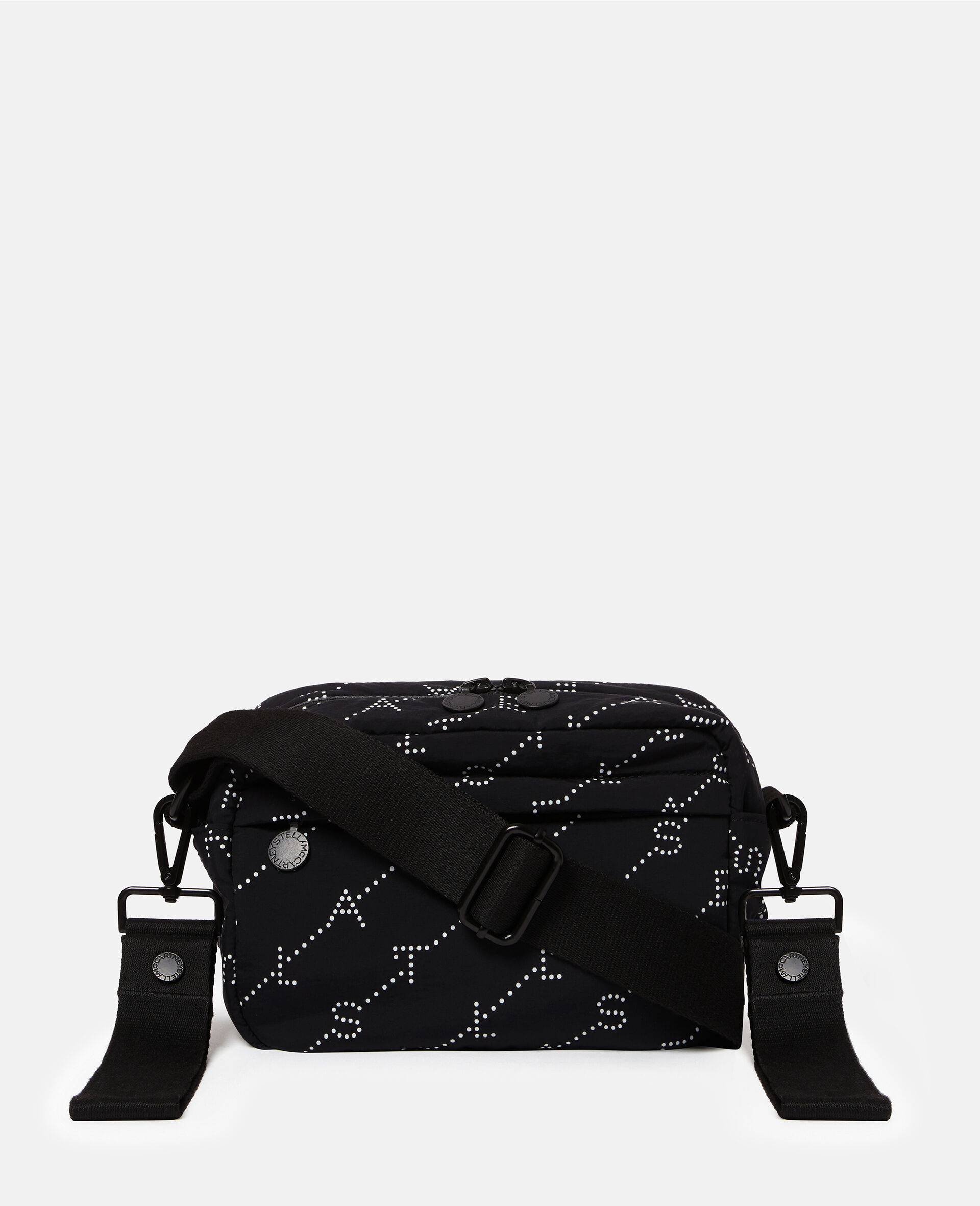 Logo Print Diaper Crossbody Bag-Black-medium