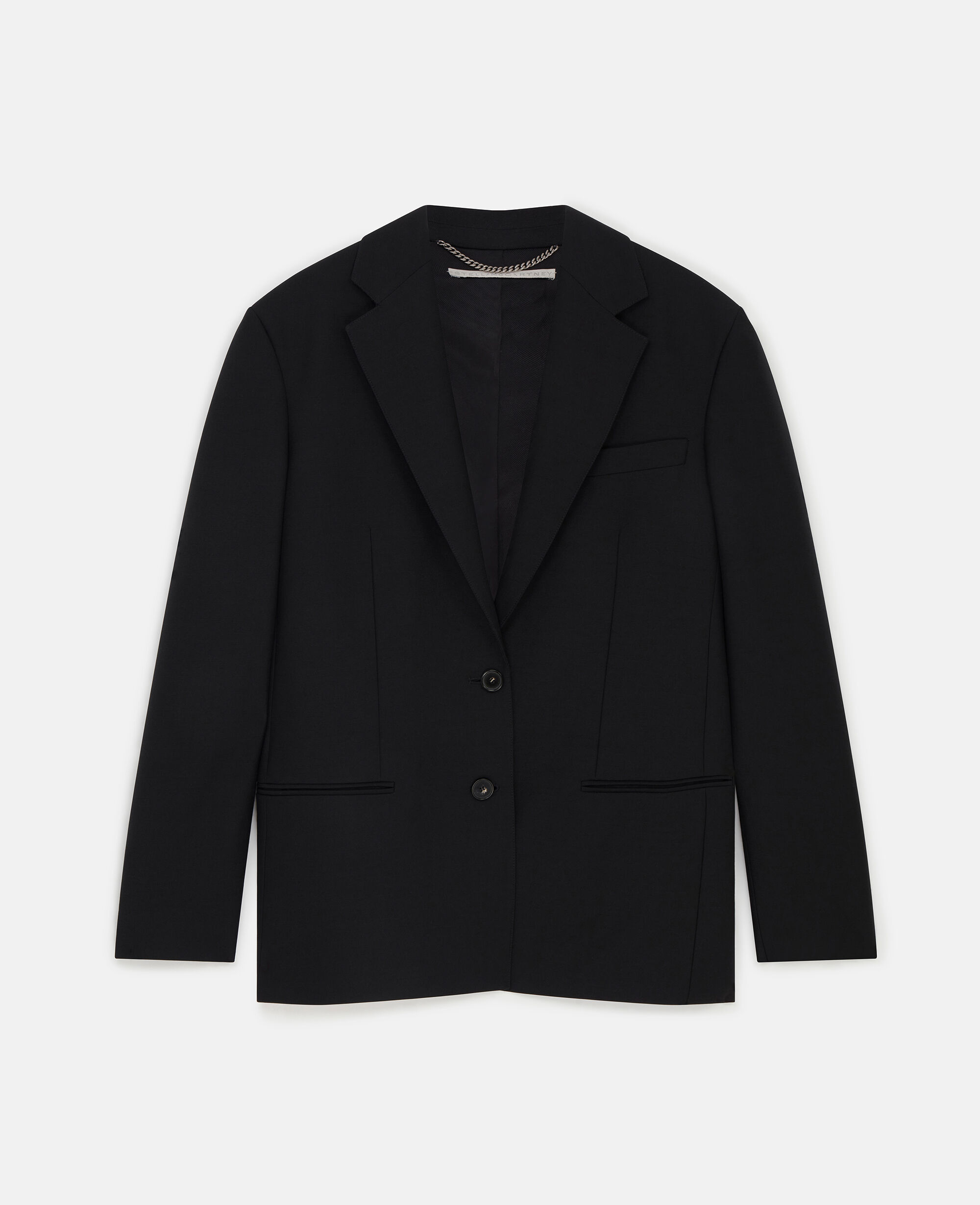 Women Black Prince of Wales Check Oversized Blazer Stella McCartney US