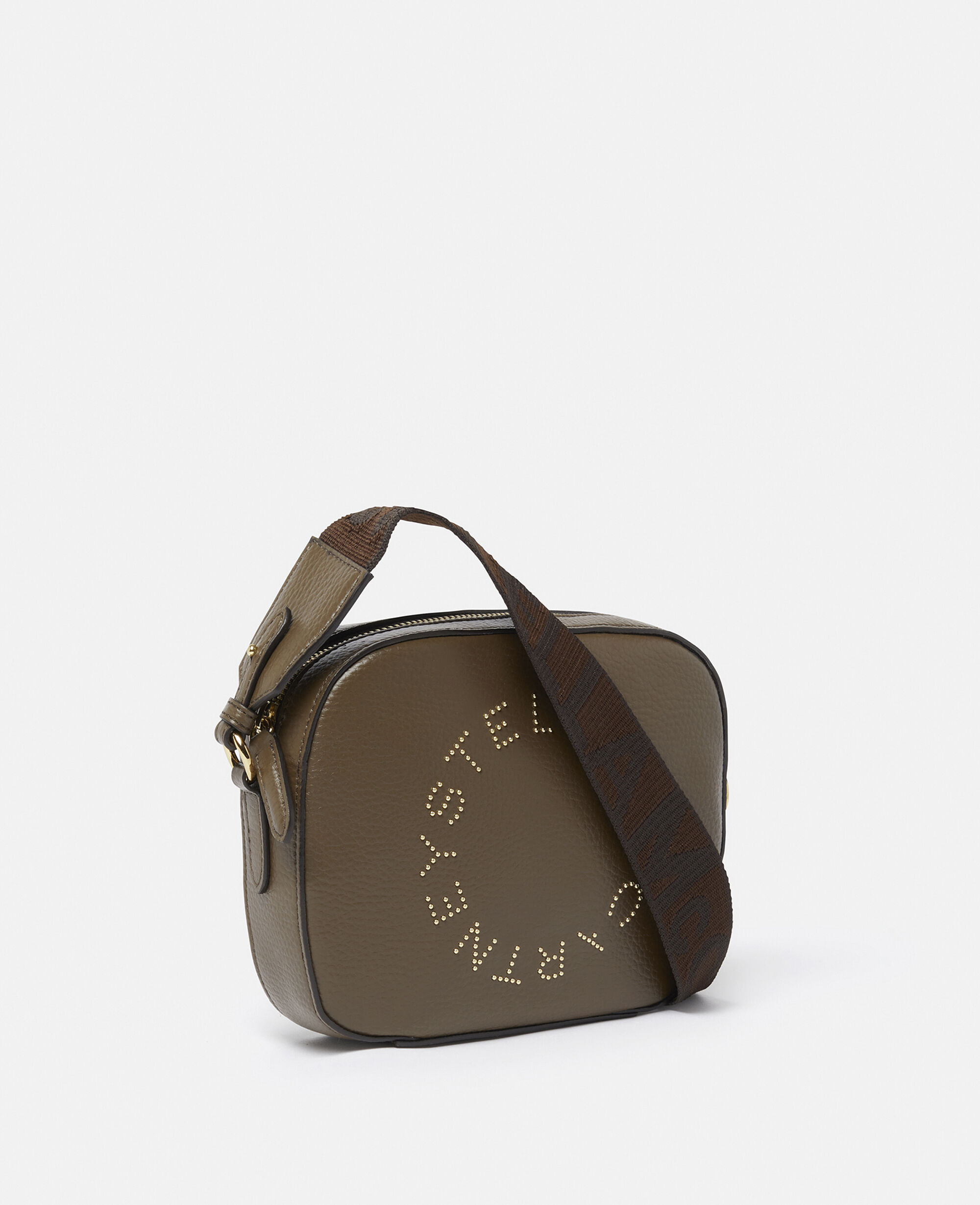 Women Chocolate brown Logo Camera Crossbody Bag | Stella