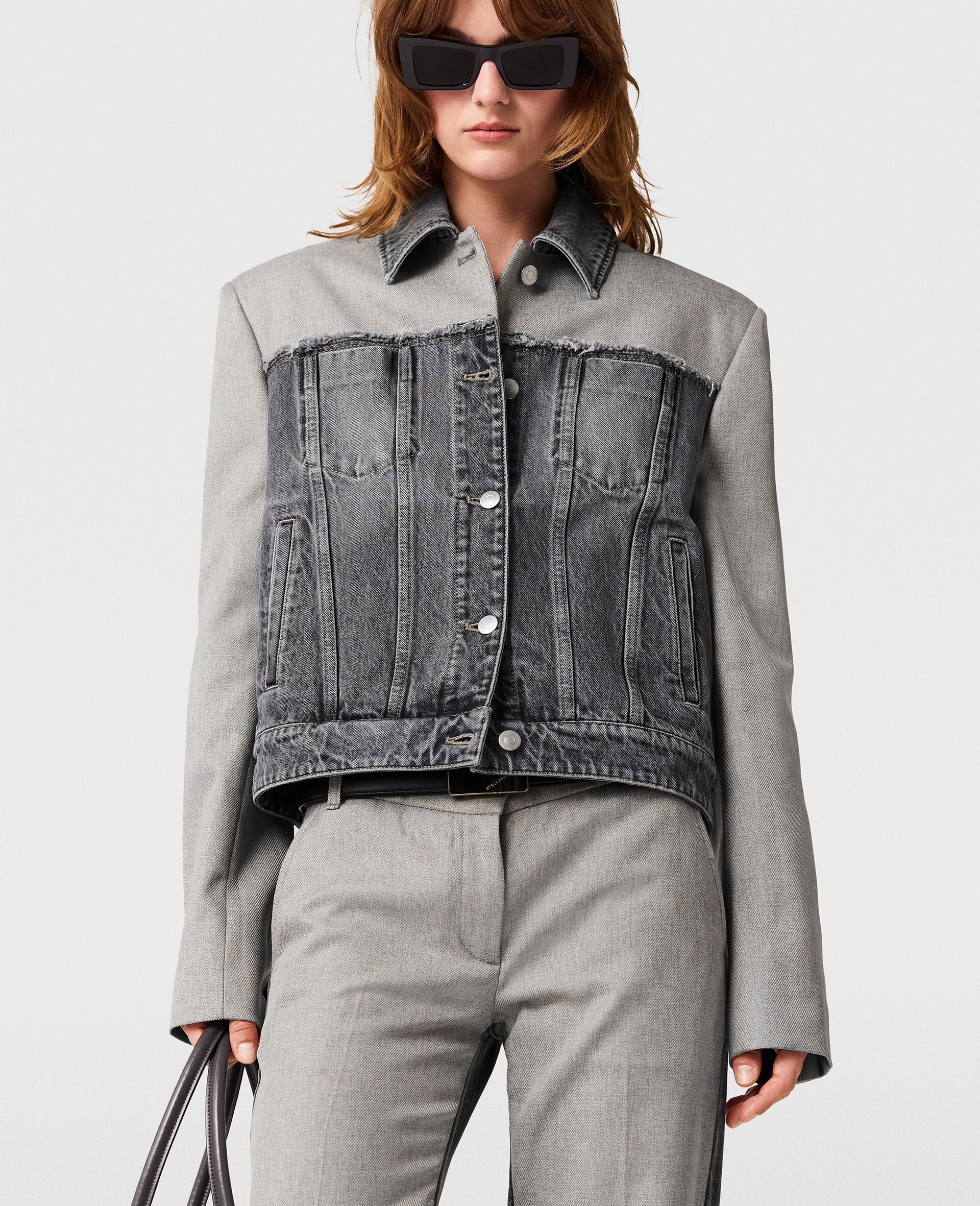 Hybride Tailoring-Jacke-Grau-medium